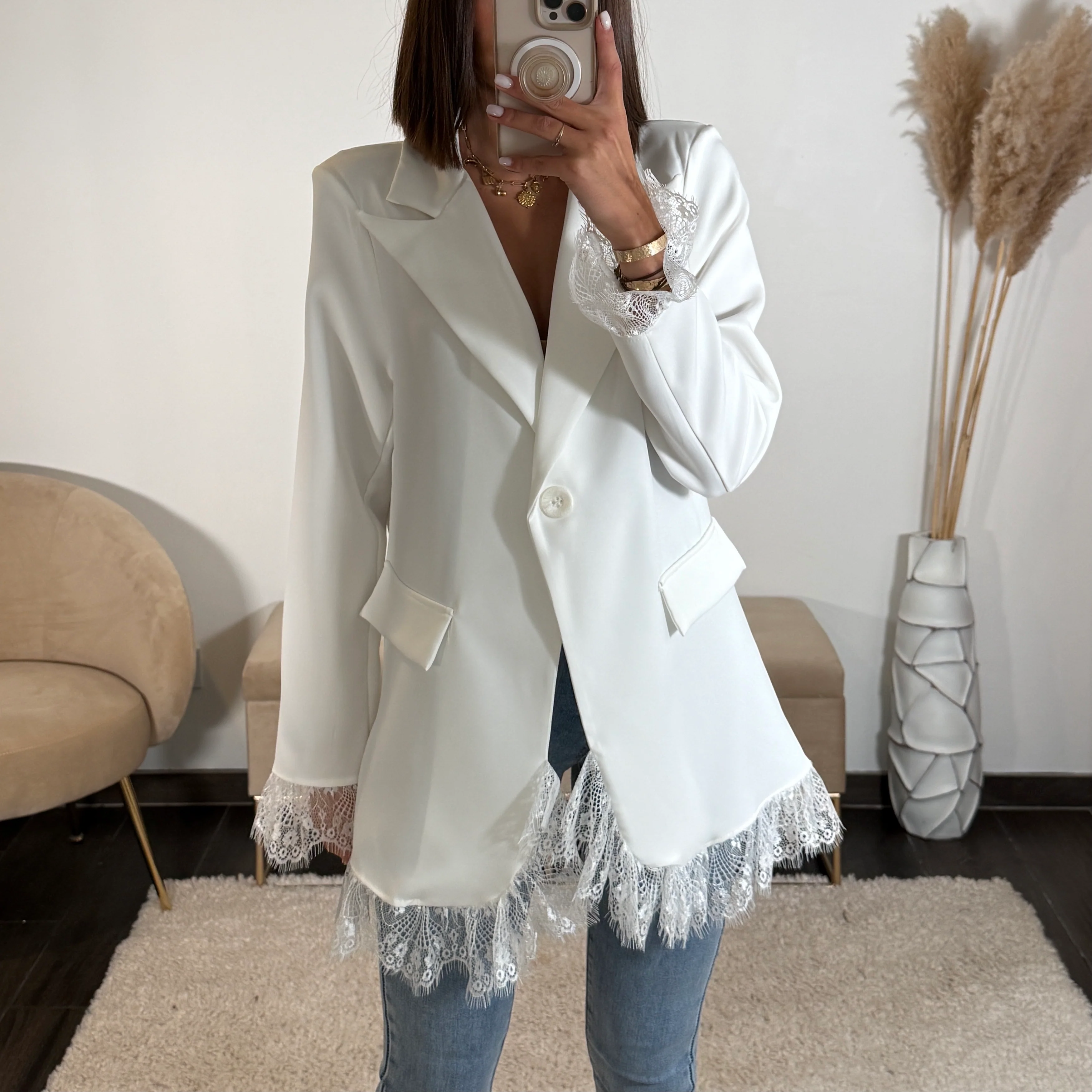 BLAZER BLANC DENTELLE ZELLY - Image 2