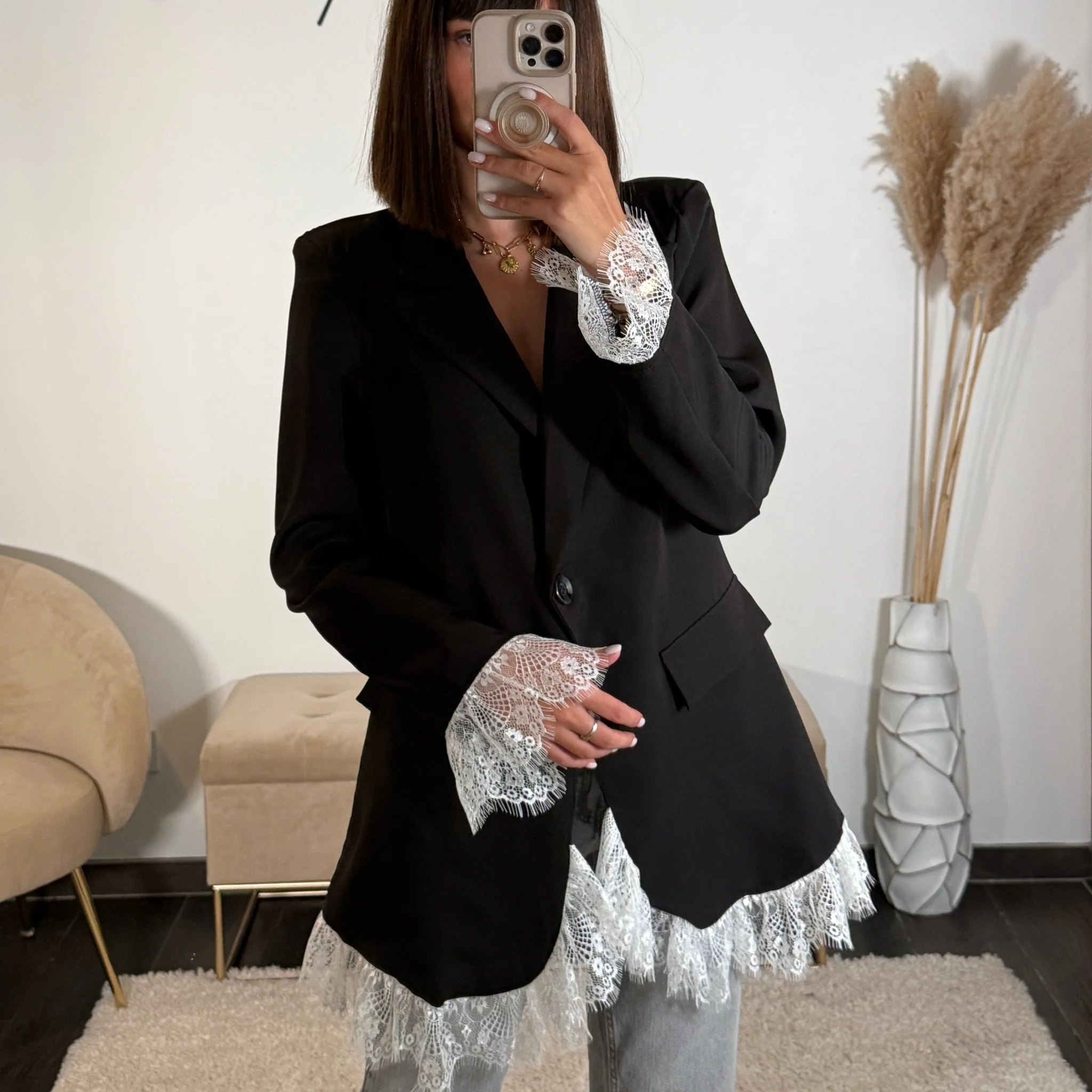 BLAZER NOIR DENTELLE ZELLY