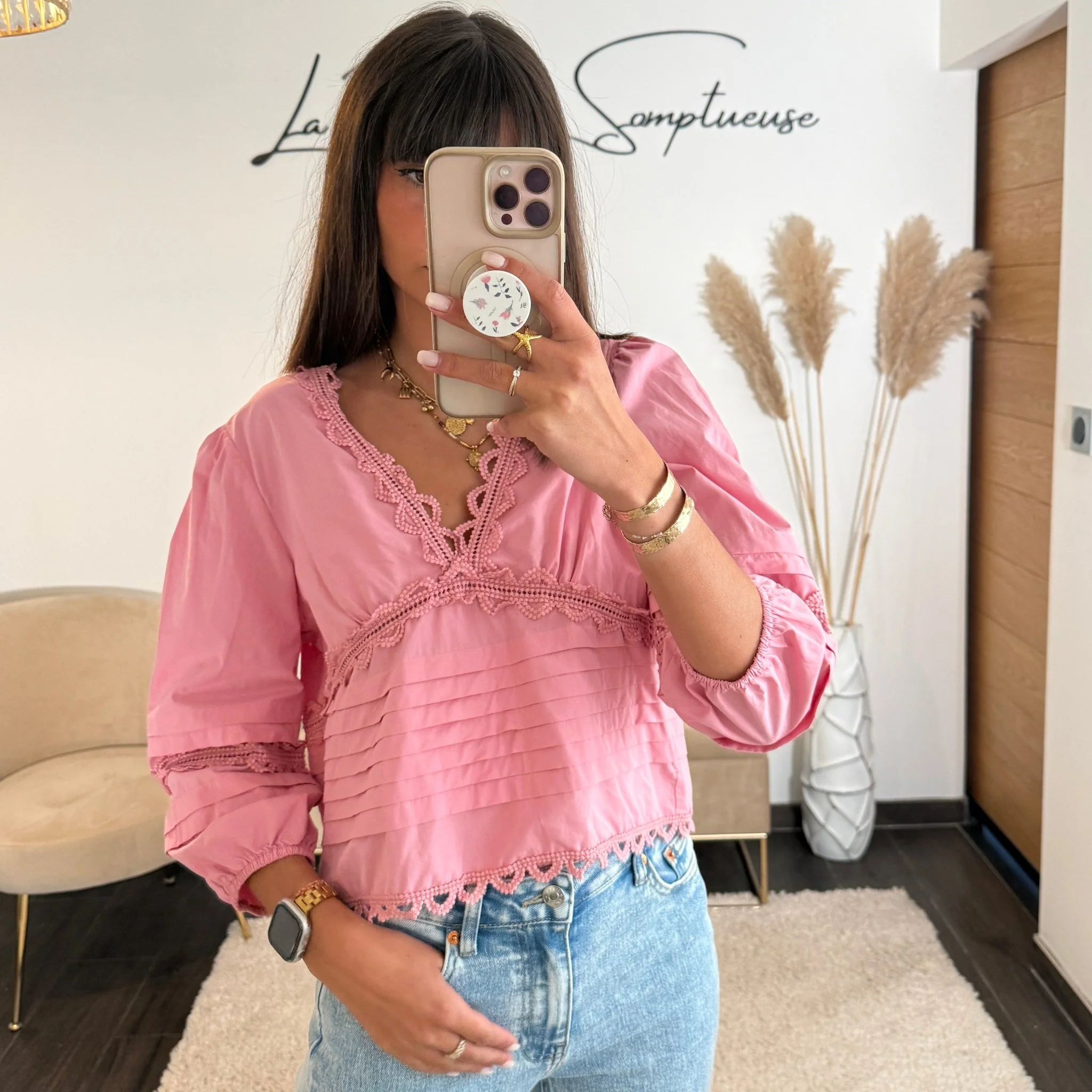 BLOUSE ROSE SUN