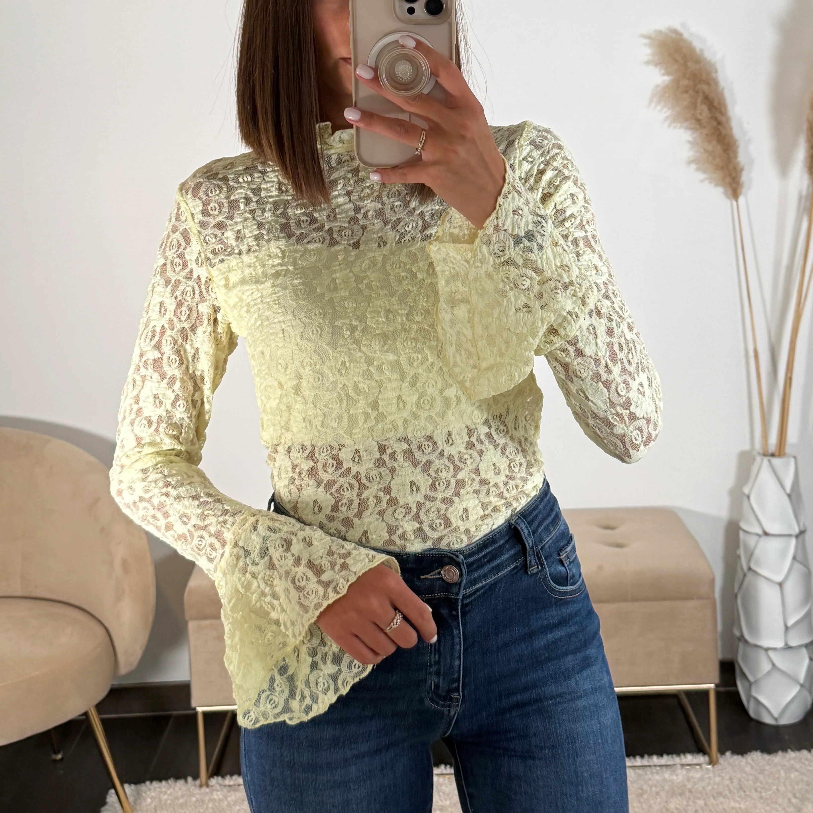BODY JAUNE DENTELLE VICKIE - Image 2