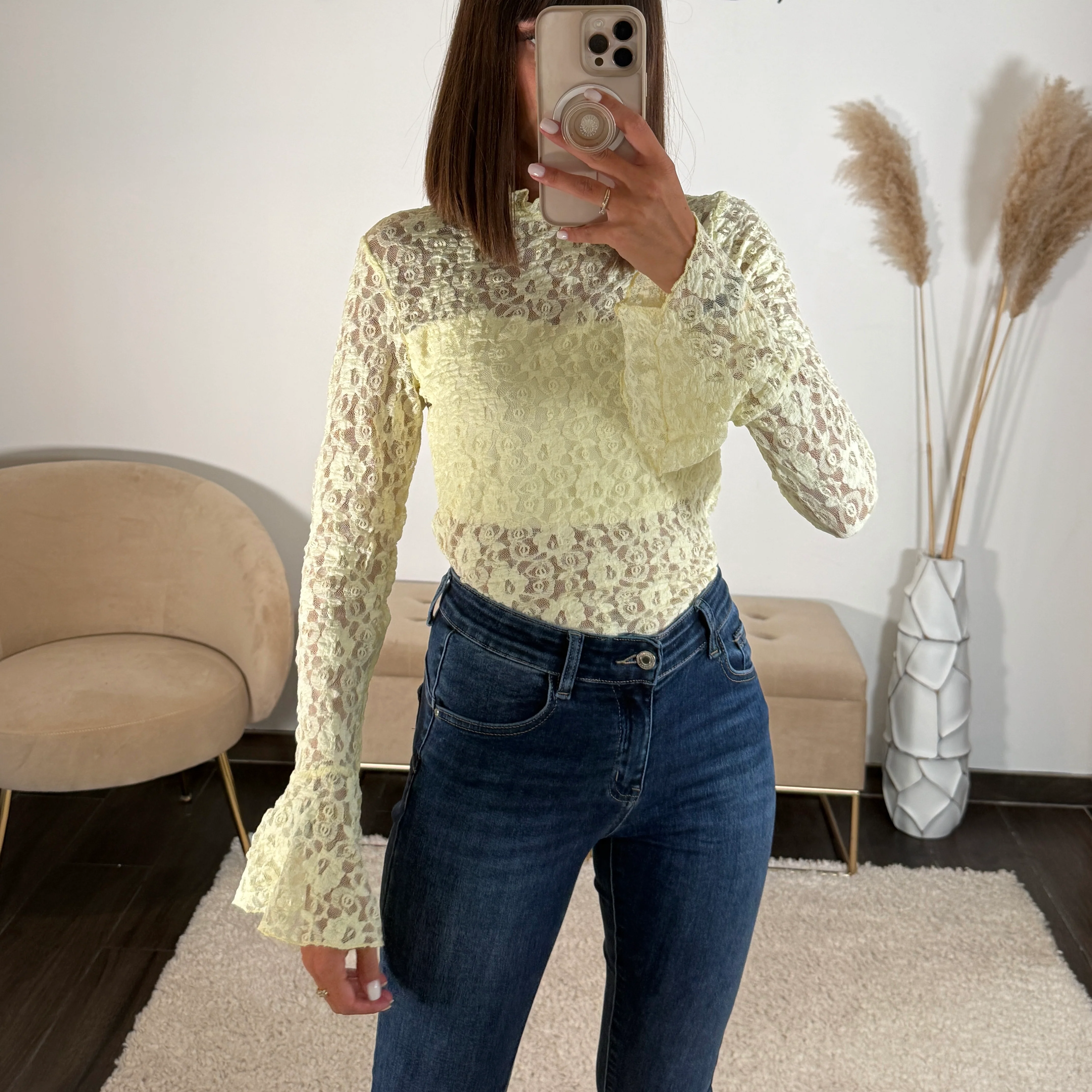 BODY JAUNE DENTELLE VICKIE - Image 3