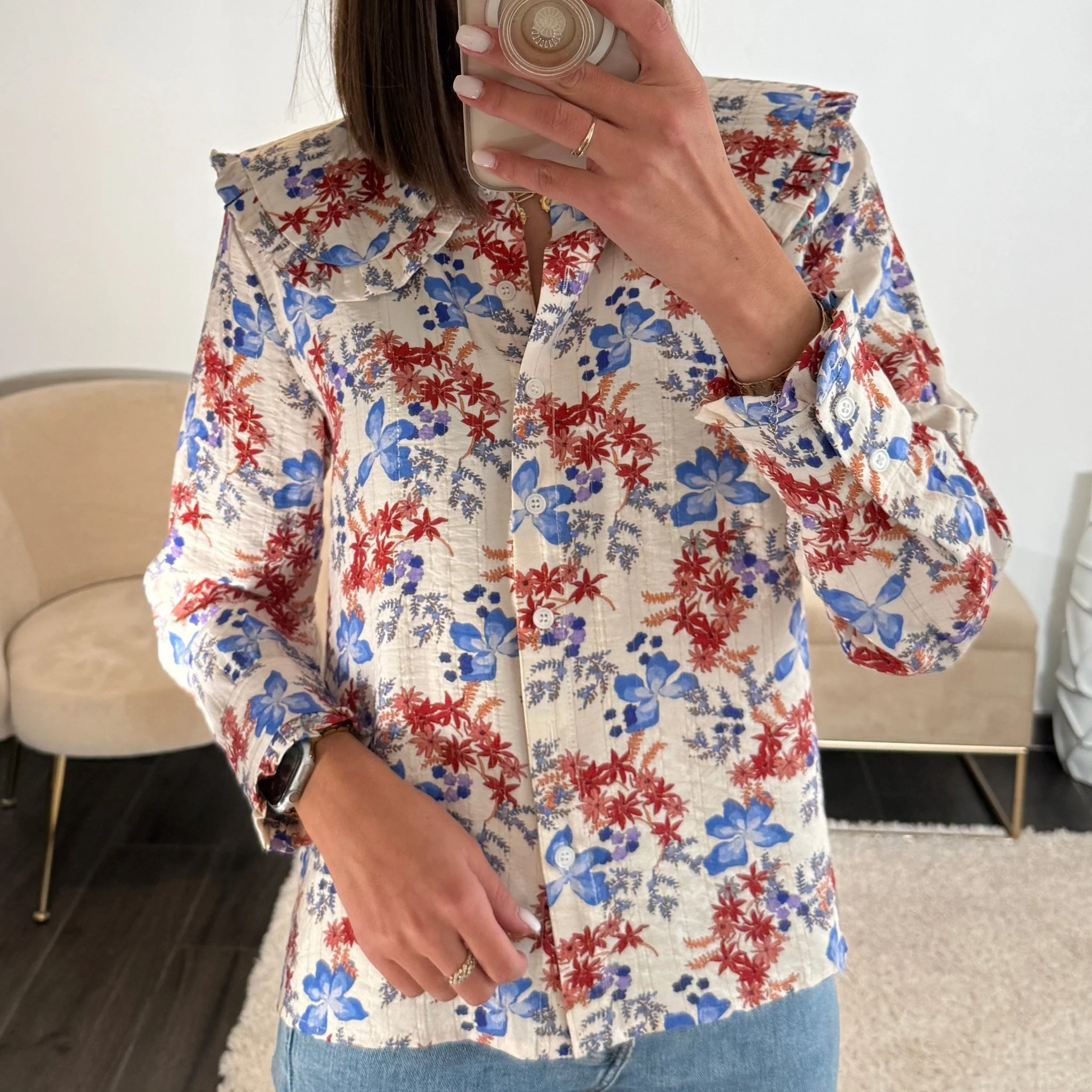 CHEMISE COL CLAUDINE BELLA - Image 2