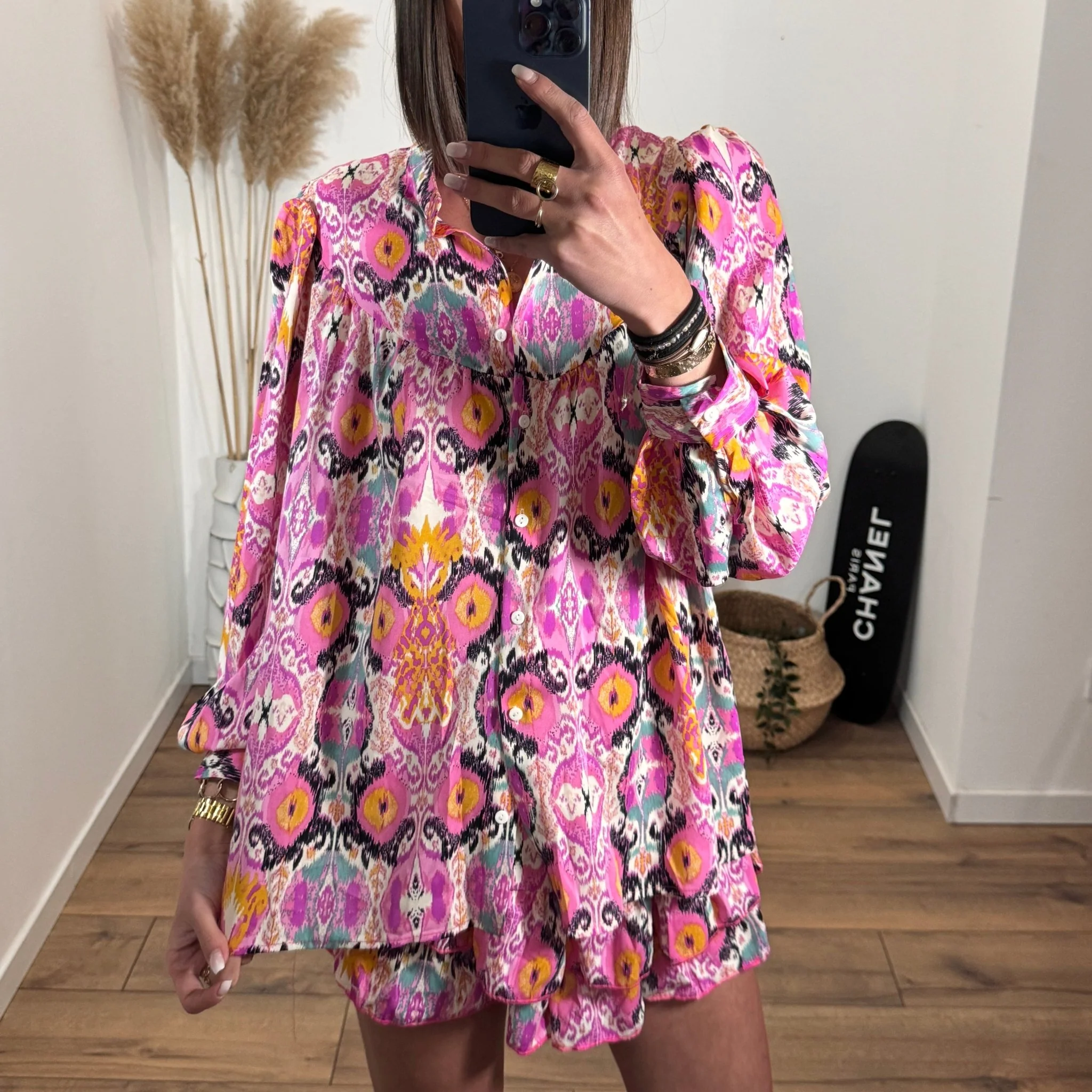 CHEMISE IMPRIME ROSE MANDY - Image 3