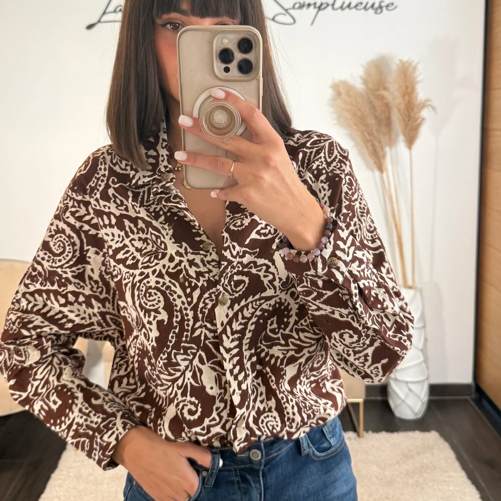 CHEMISE MARRON ELOISE