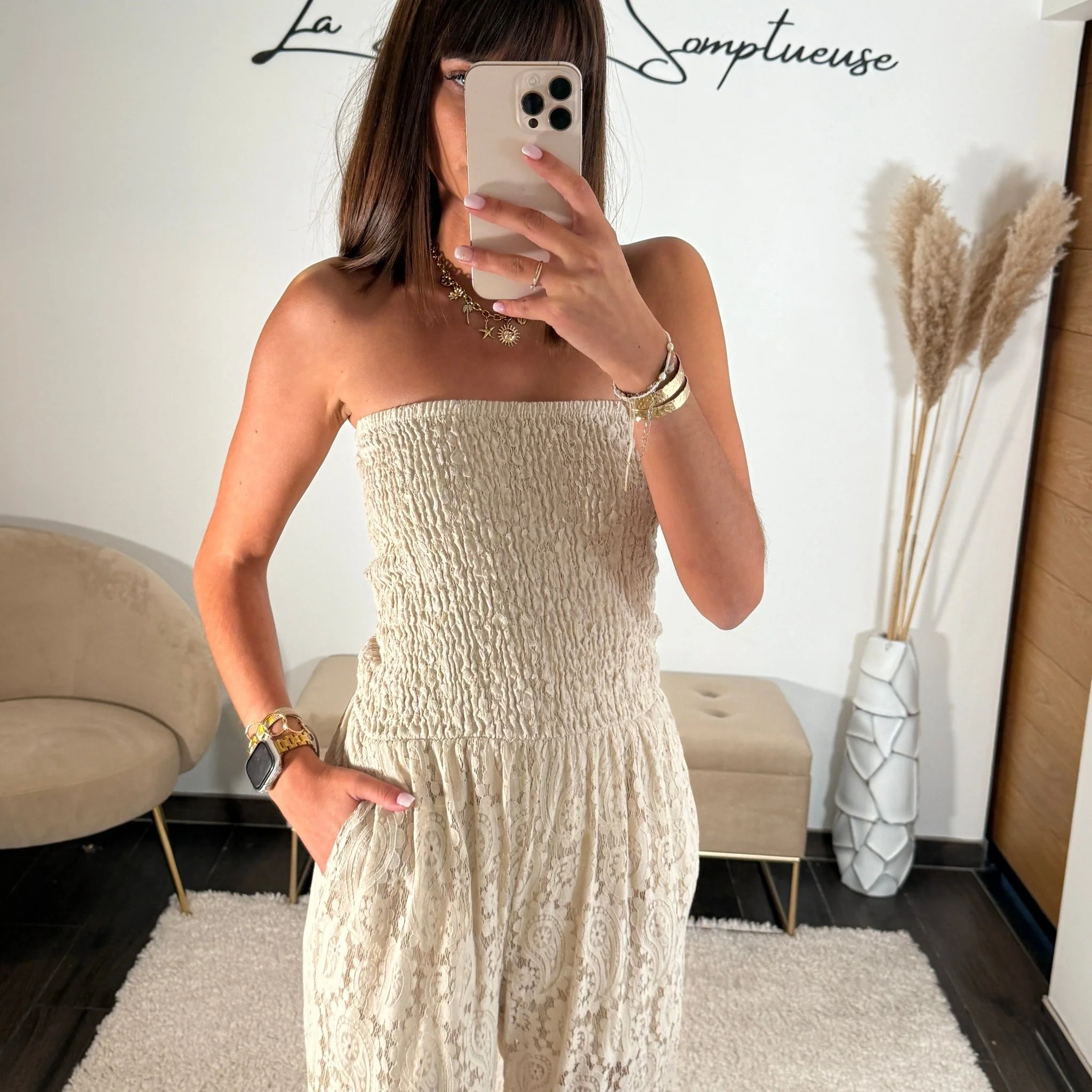 COMBINAISON BEIGE LACY - Image 2