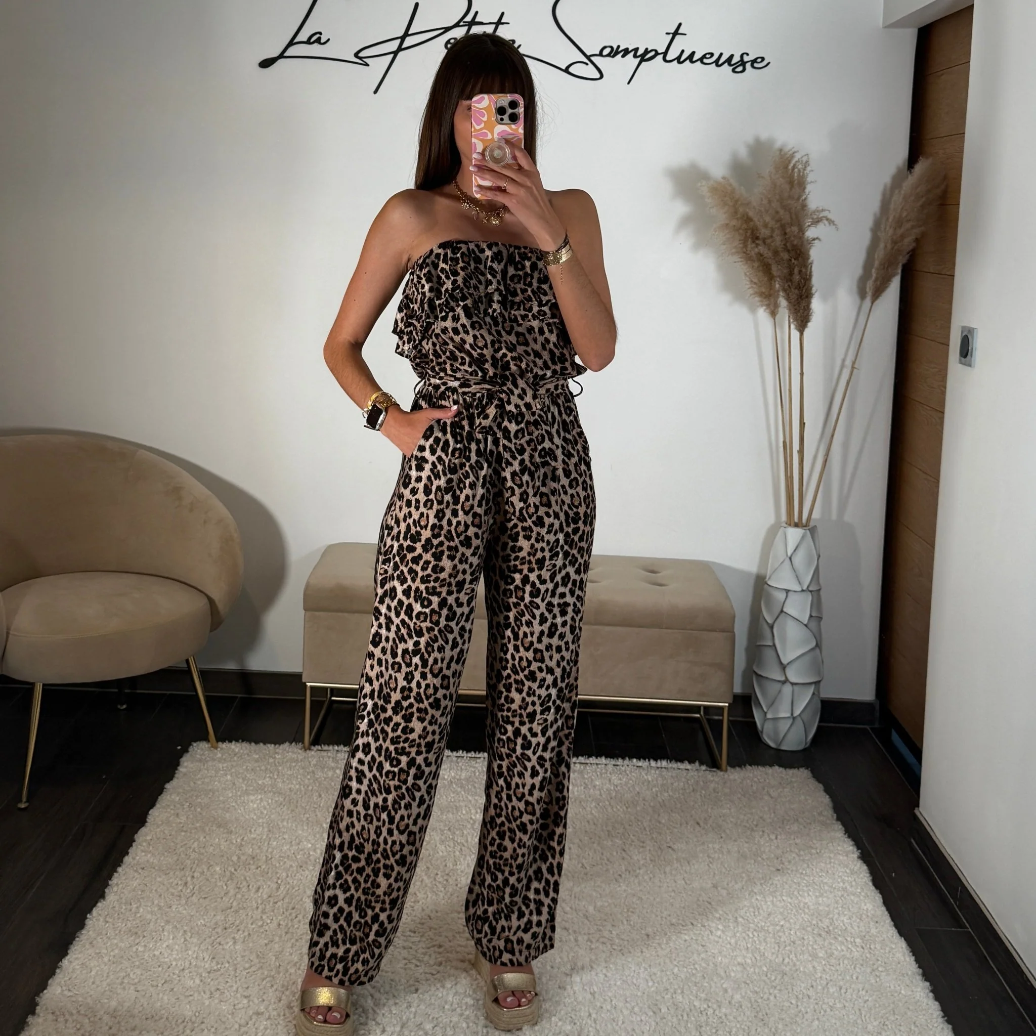COMBINAISON BUSTIER LEOPARD TAEL - Image 3