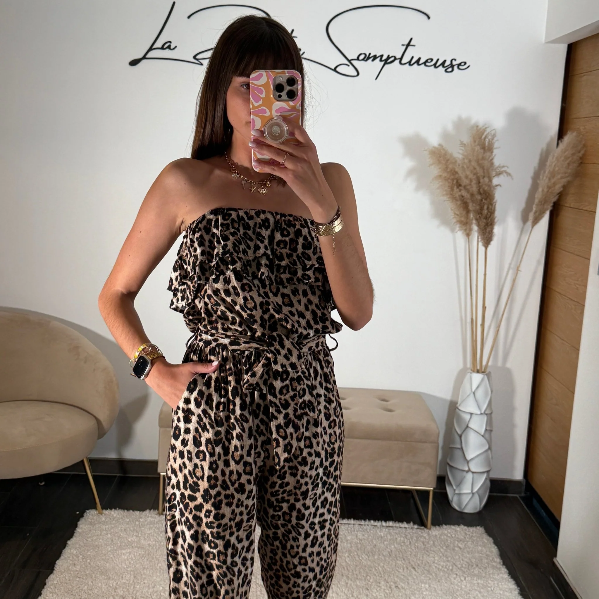 COMBINAISON BUSTIER LEOPARD TAEL - Image 4