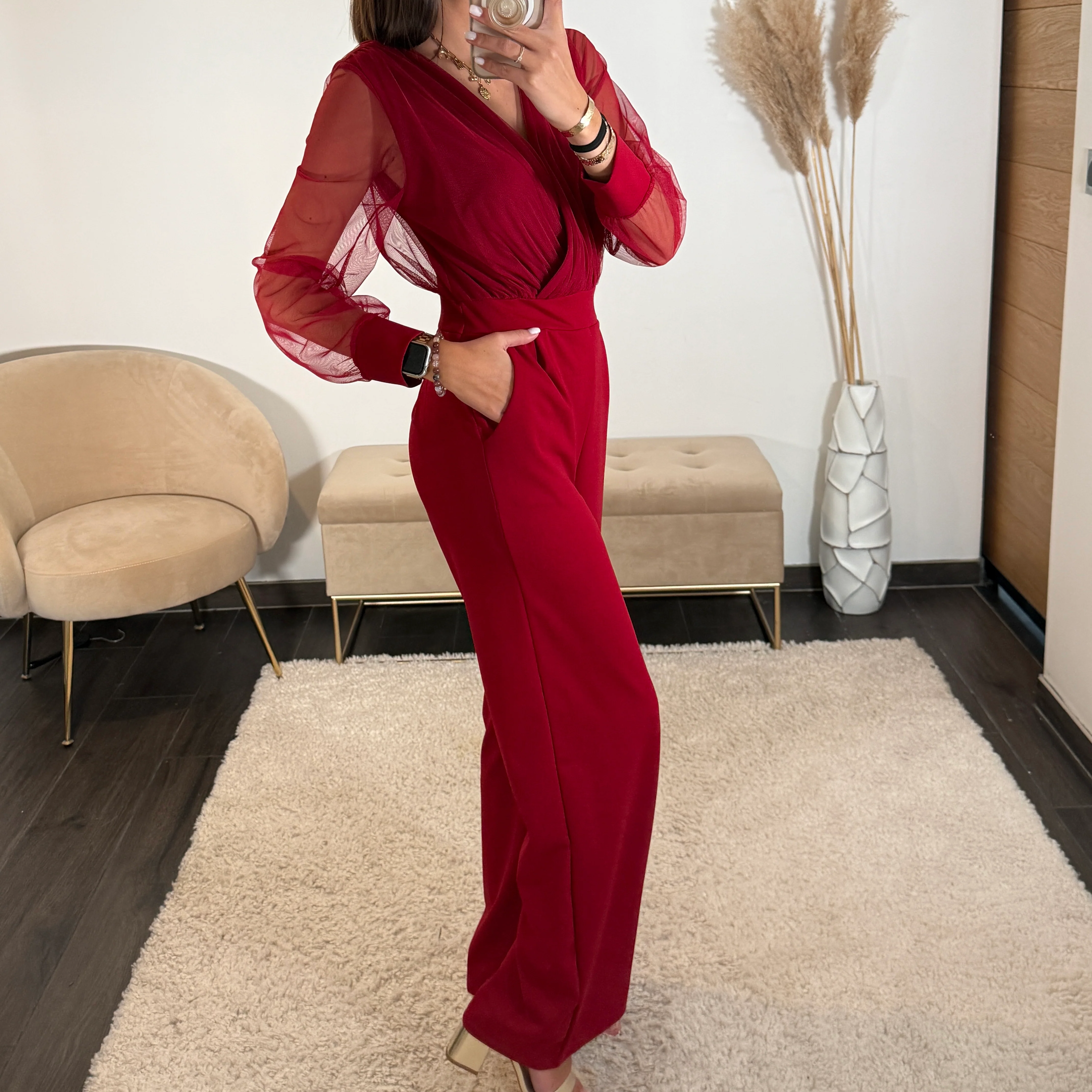 COMBINAISON ROUGE ELOISE - Image 3