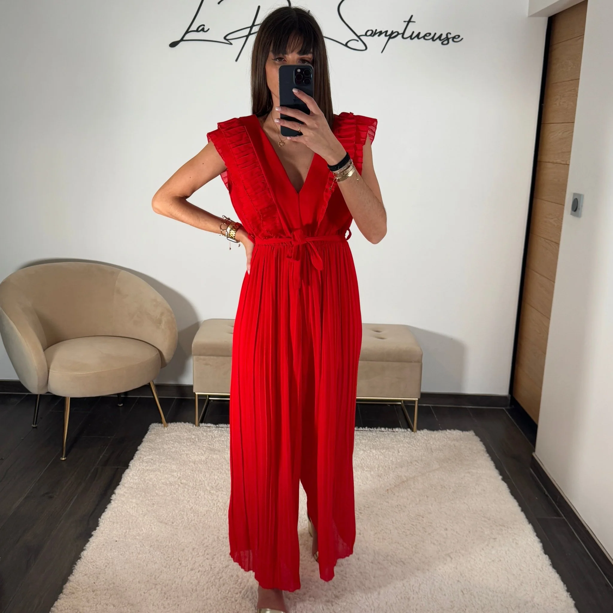 COMBINAISON ROUGE THEA