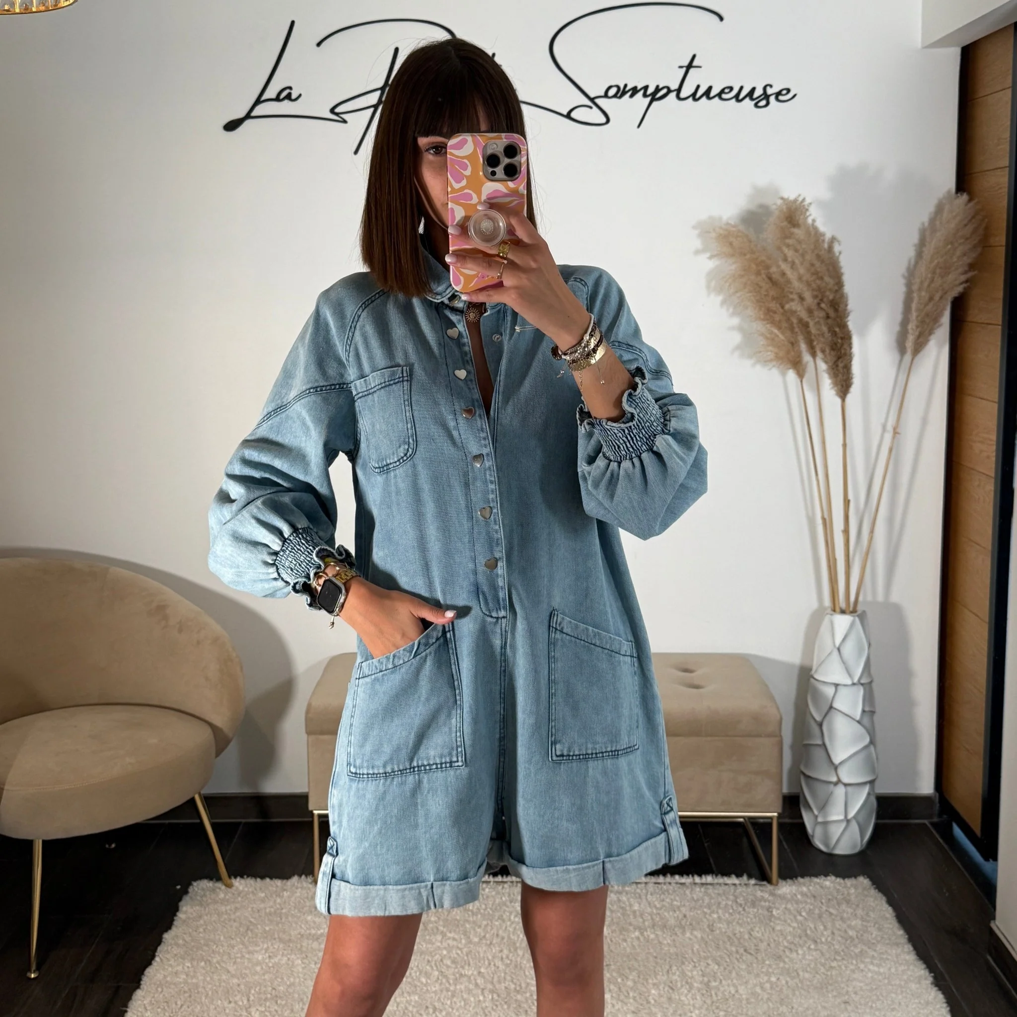 COMBISHORT EN JEAN NEORA