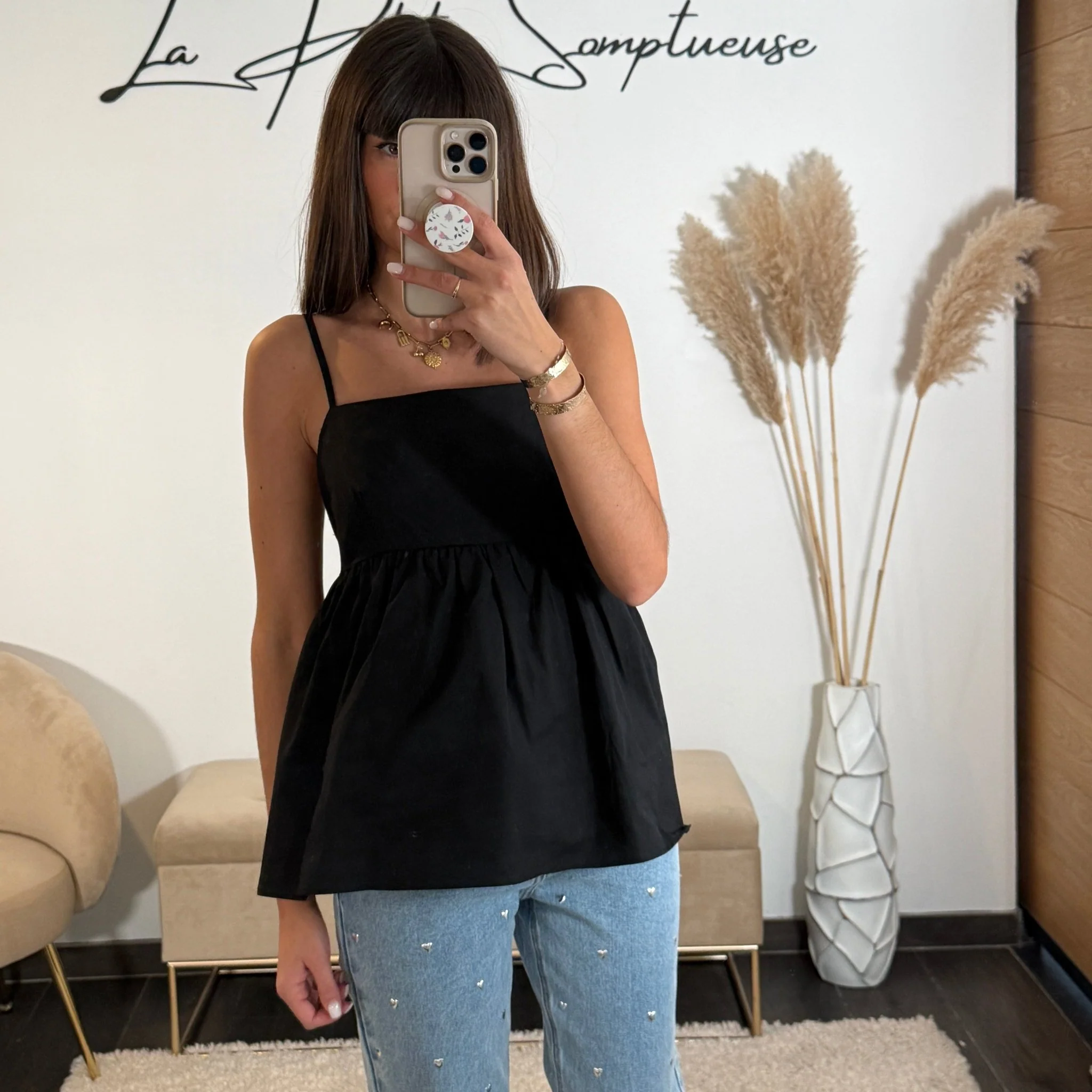 DEBARDEUR NOIR GIRLY