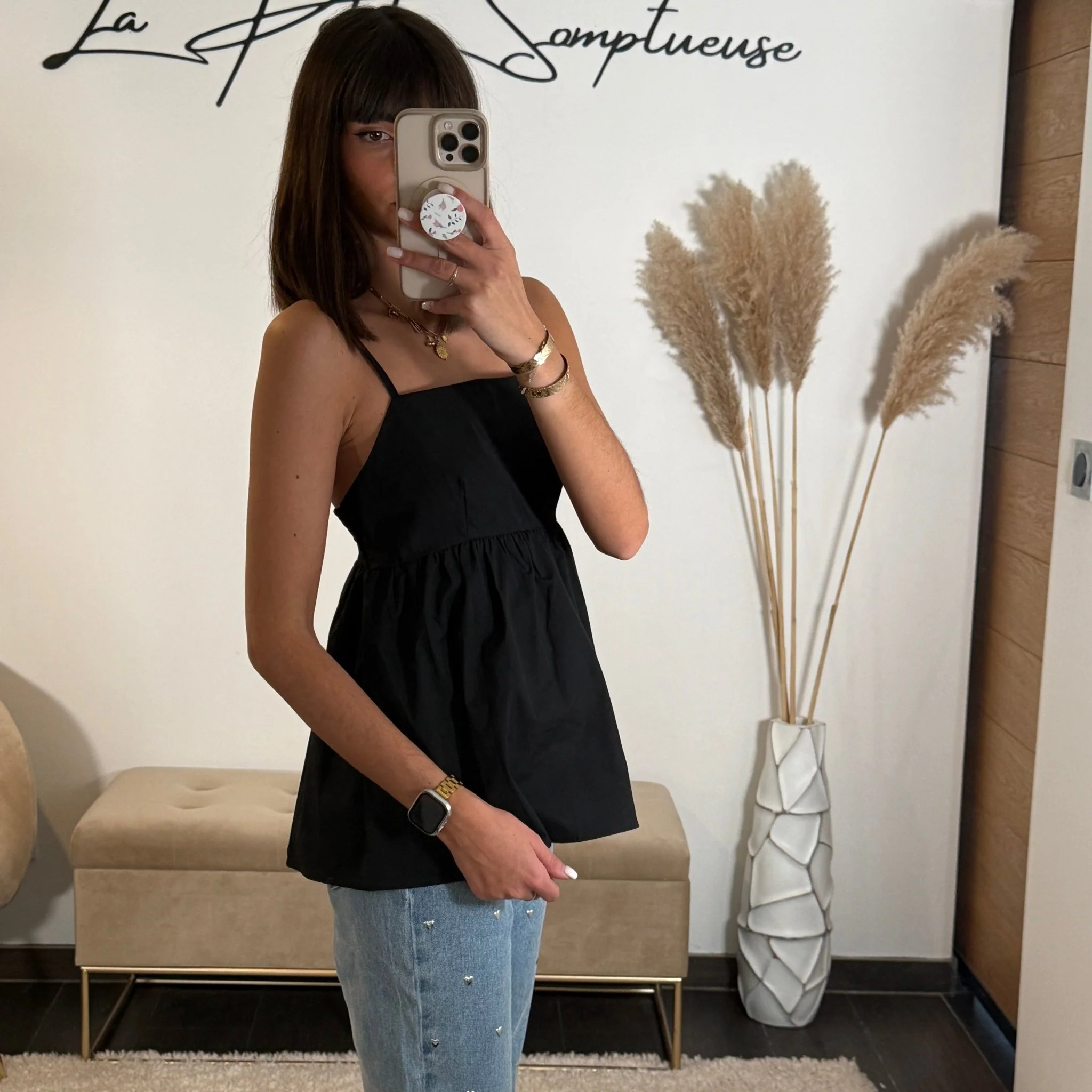 DEBARDEUR NOIR GIRLY - Image 2
