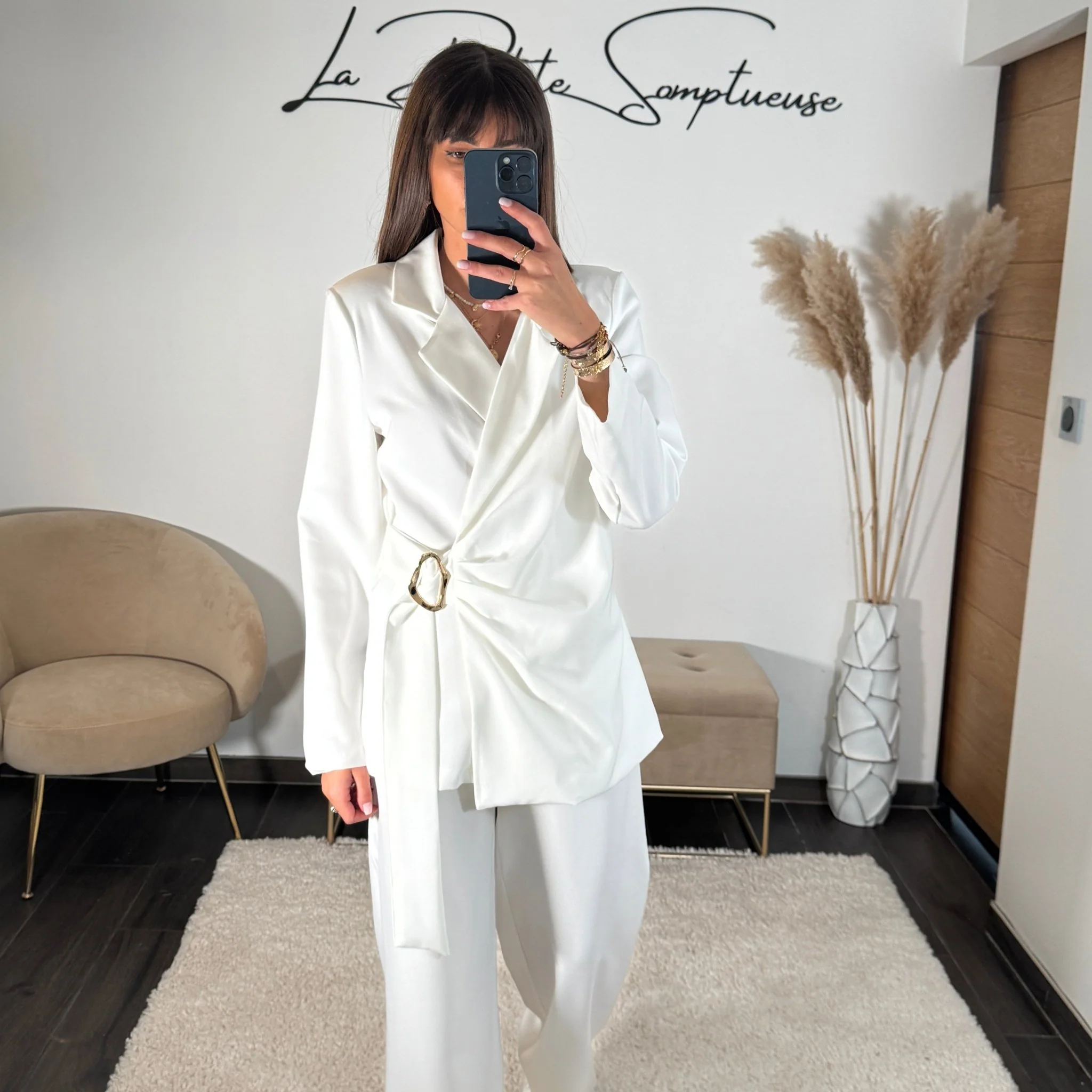 ENSEMBLE BLAZER BLANC MERYL