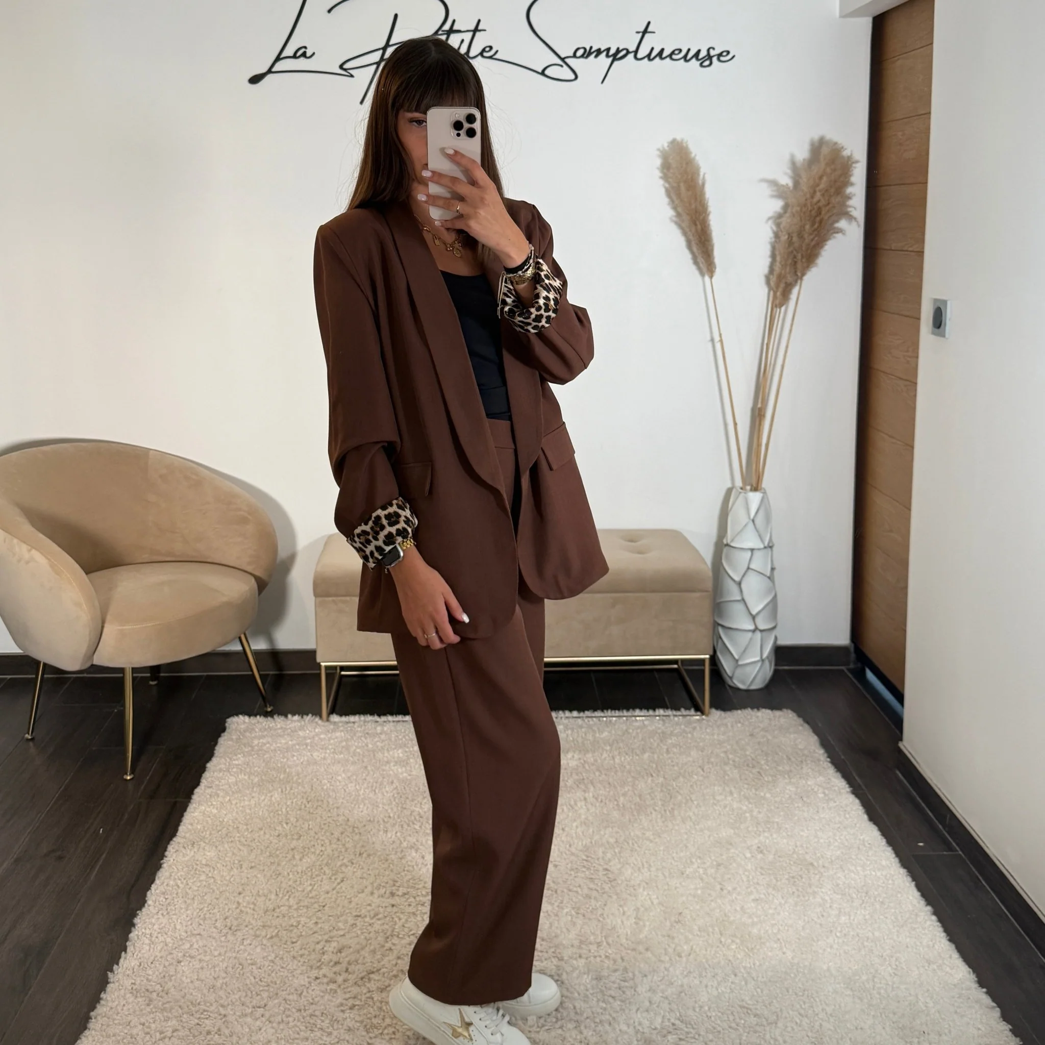 ENSEMBLE BLAZER + PANTALON CHOCO LEO - Image 2