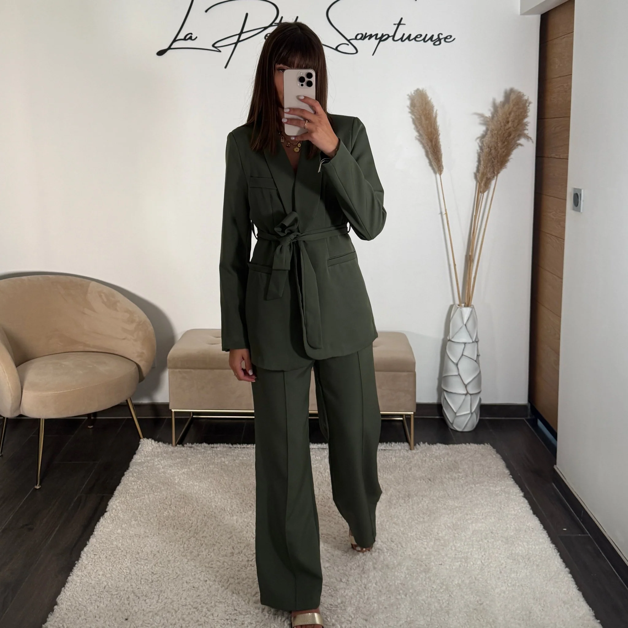ENSEMBLE BLAZER + PANTALON KAKI KENZO - Image 2