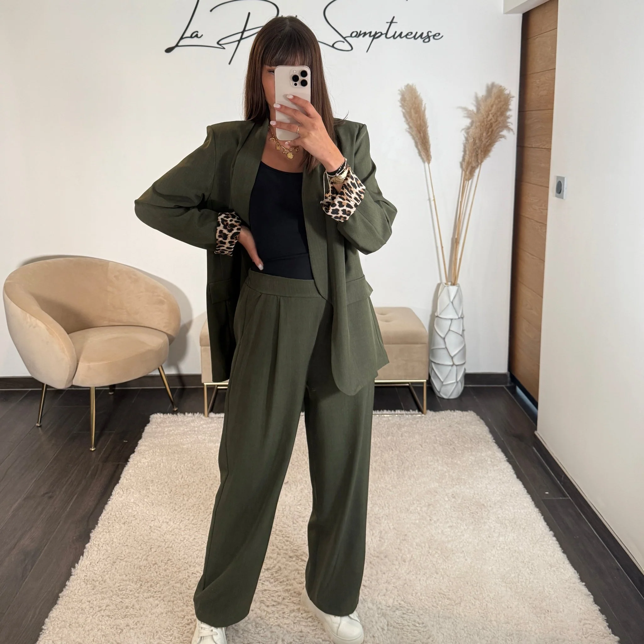 ENSEMBLE BLAZER + PANTALON KAKI LEO - Image 2