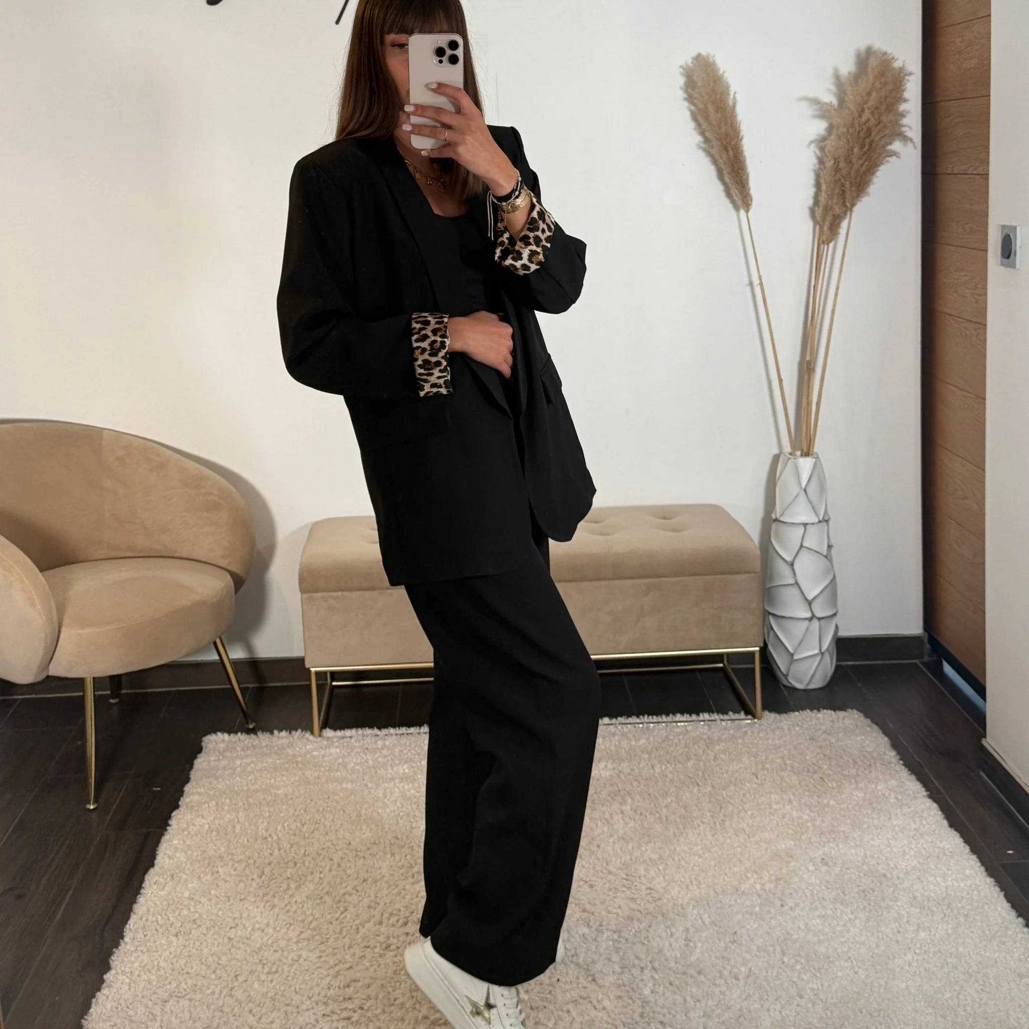 ENSEMBLE BLAZER + PANTALON NOIR LEO - Image 3