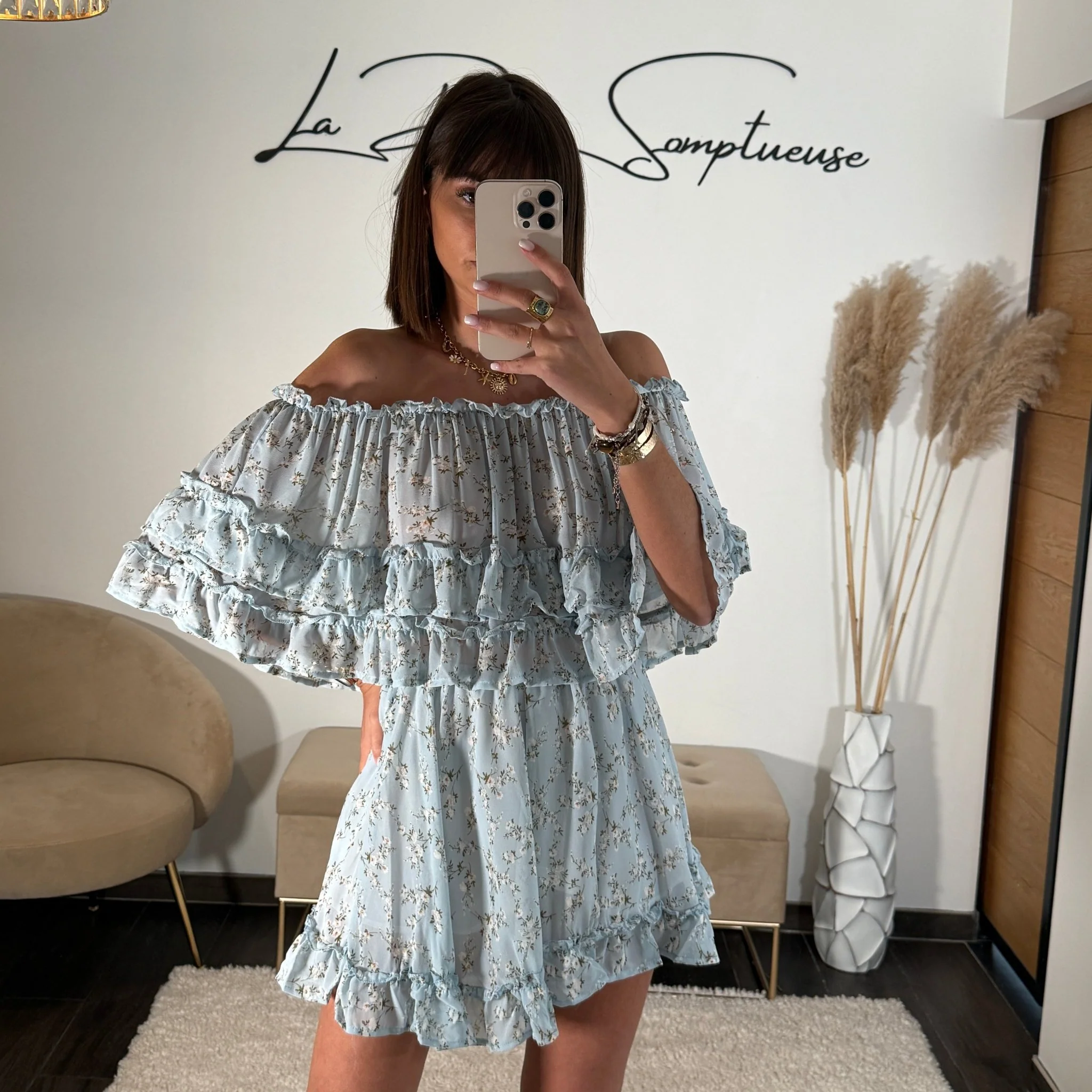 ENSEMBLE FLEURIE BLEU JANY - Image 2