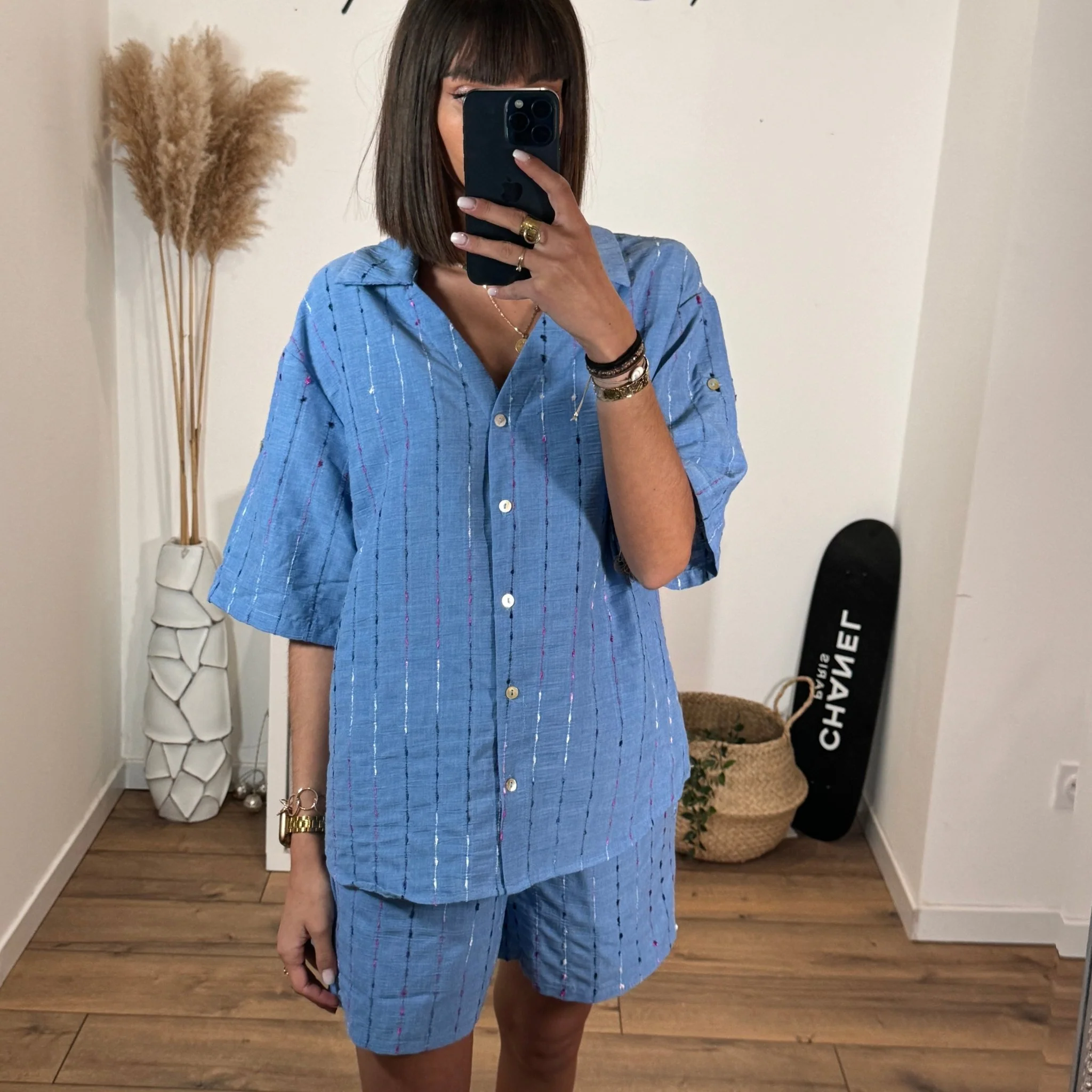 ENSEMBLE HAUT + SHORT BLEU GONA - Image 2