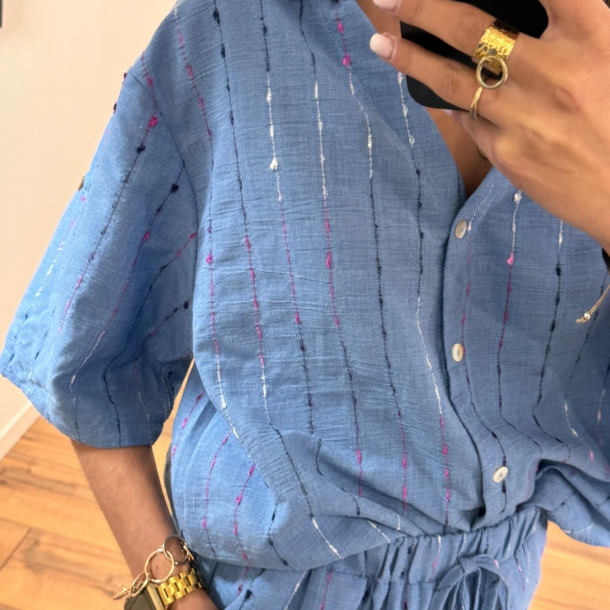 ENSEMBLE HAUT + SHORT BLEU GONA - Image 4