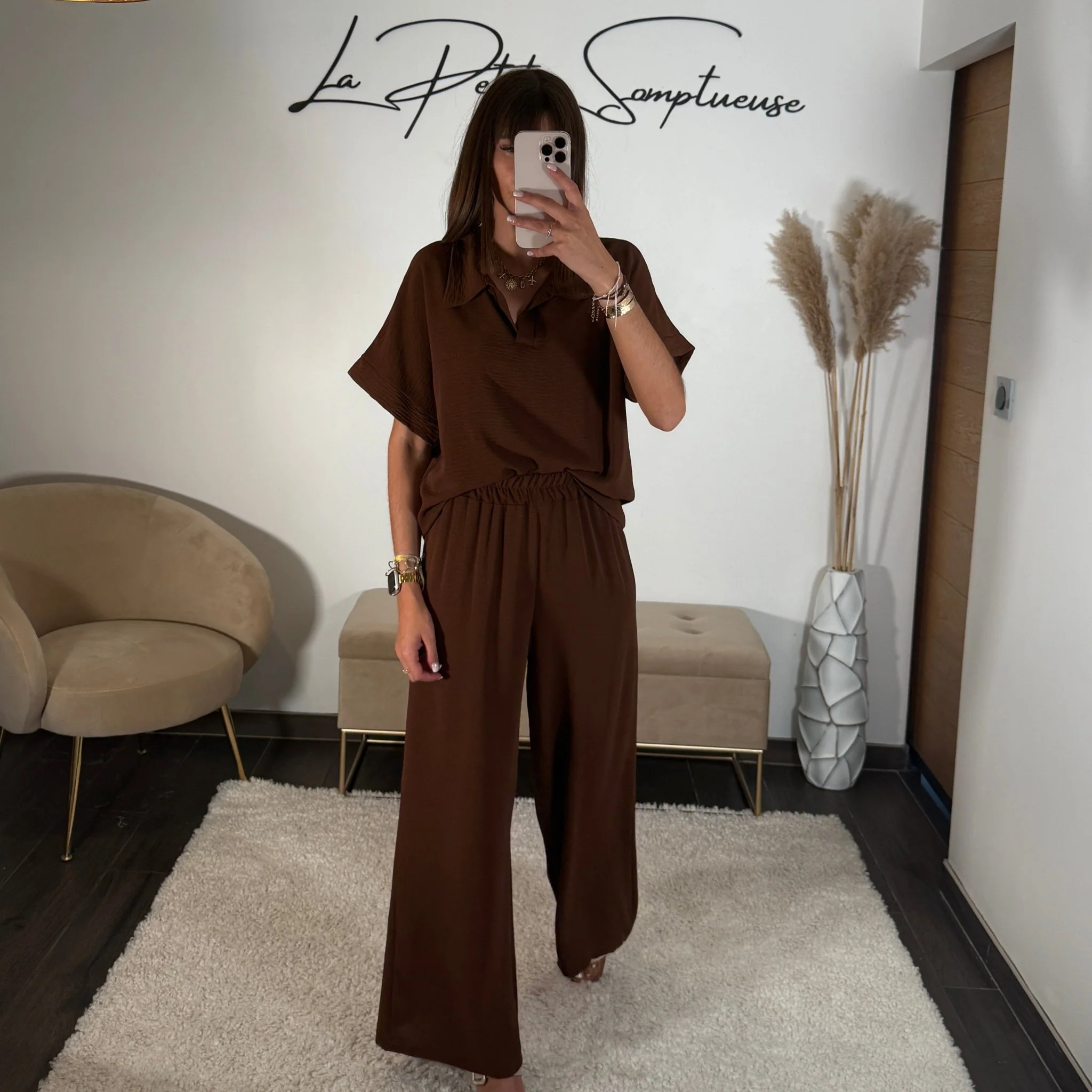 ENSEMBLE MARRON LEON