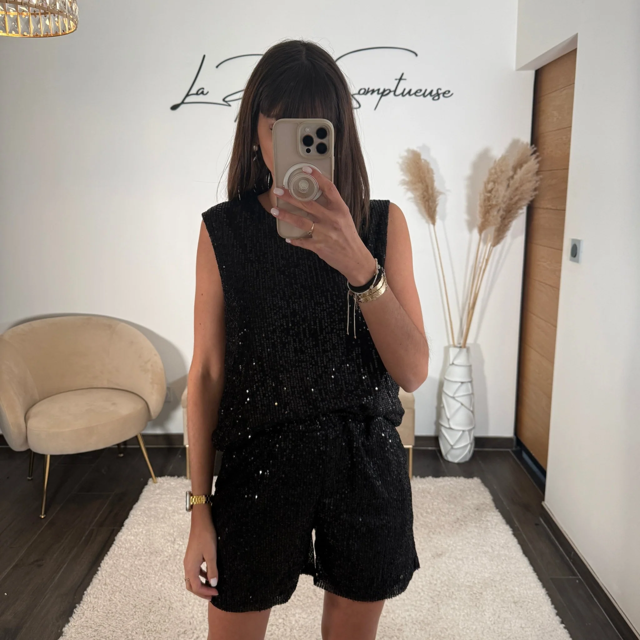 ENSEMBLE PAILLETE NOIR NOURA