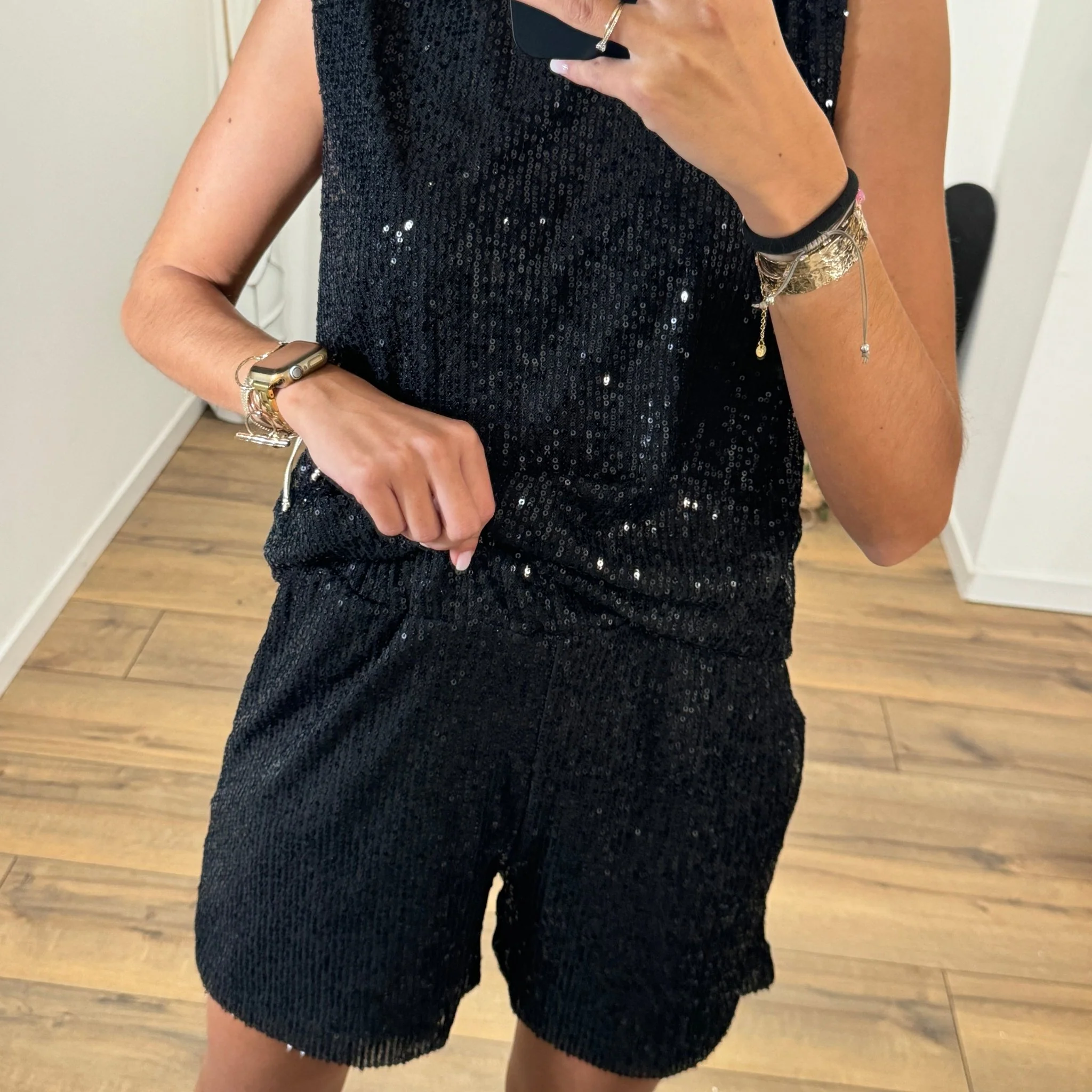 ENSEMBLE PAILLETE NOIR NOURA - Image 4