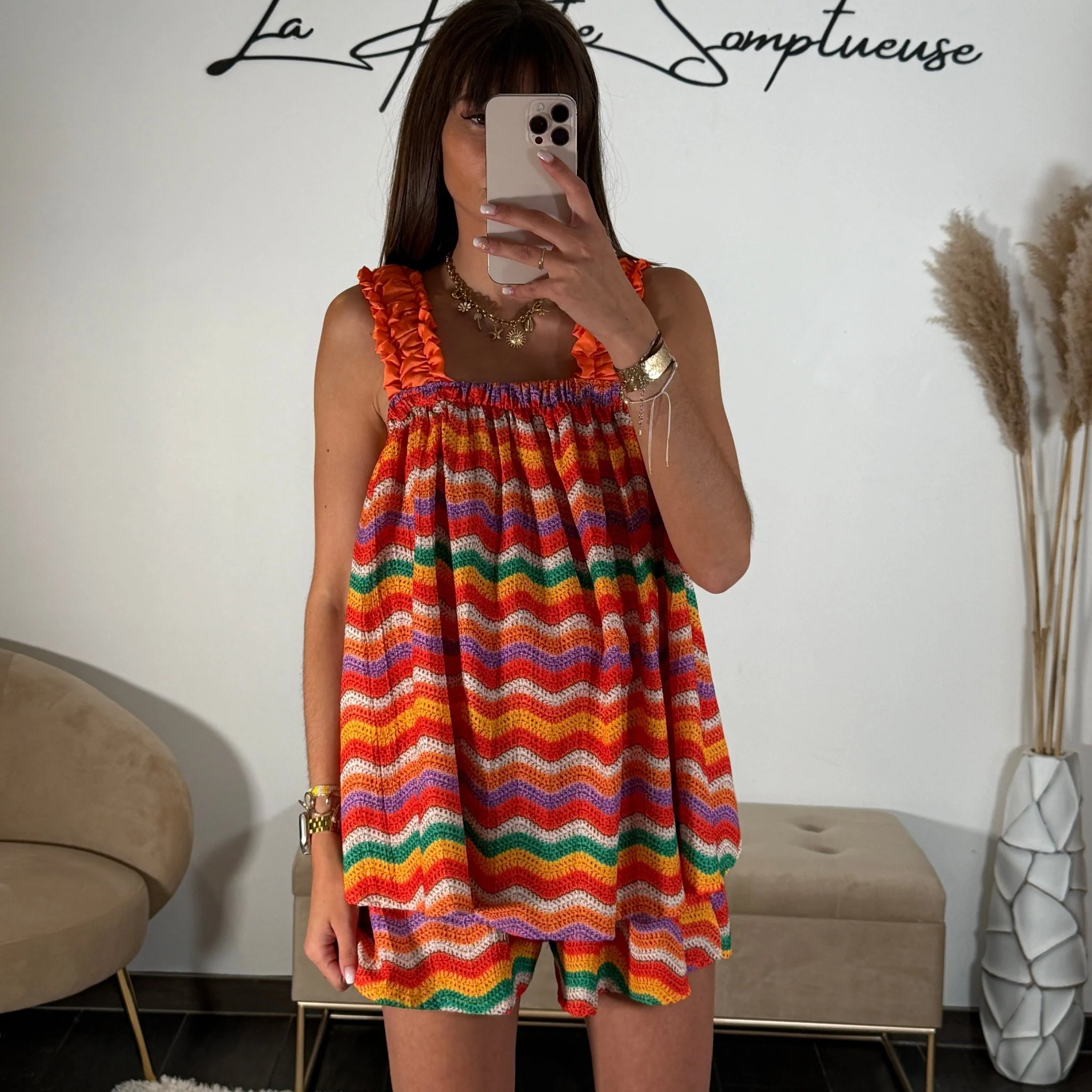 ENSEMBLE RAYE ORANGE THAIS