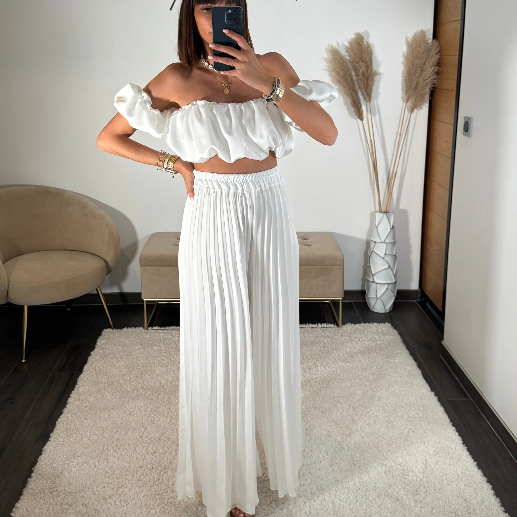 ENSEMBLE SATIN BLANC JOYCE