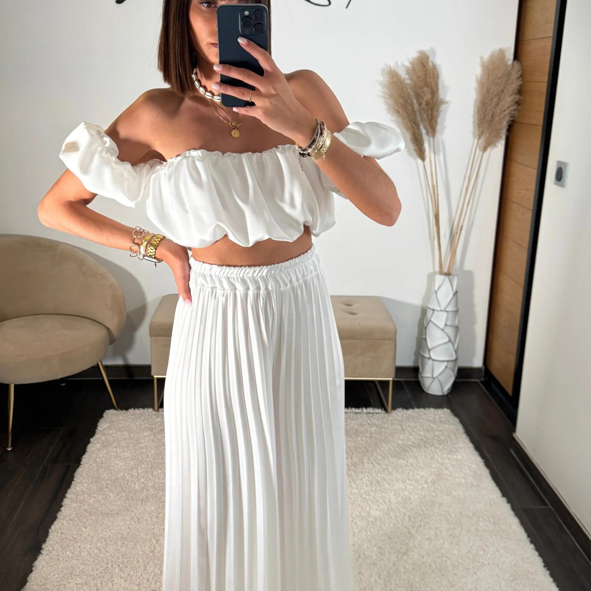 ENSEMBLE SATIN BLANC JOYCE - Image 2
