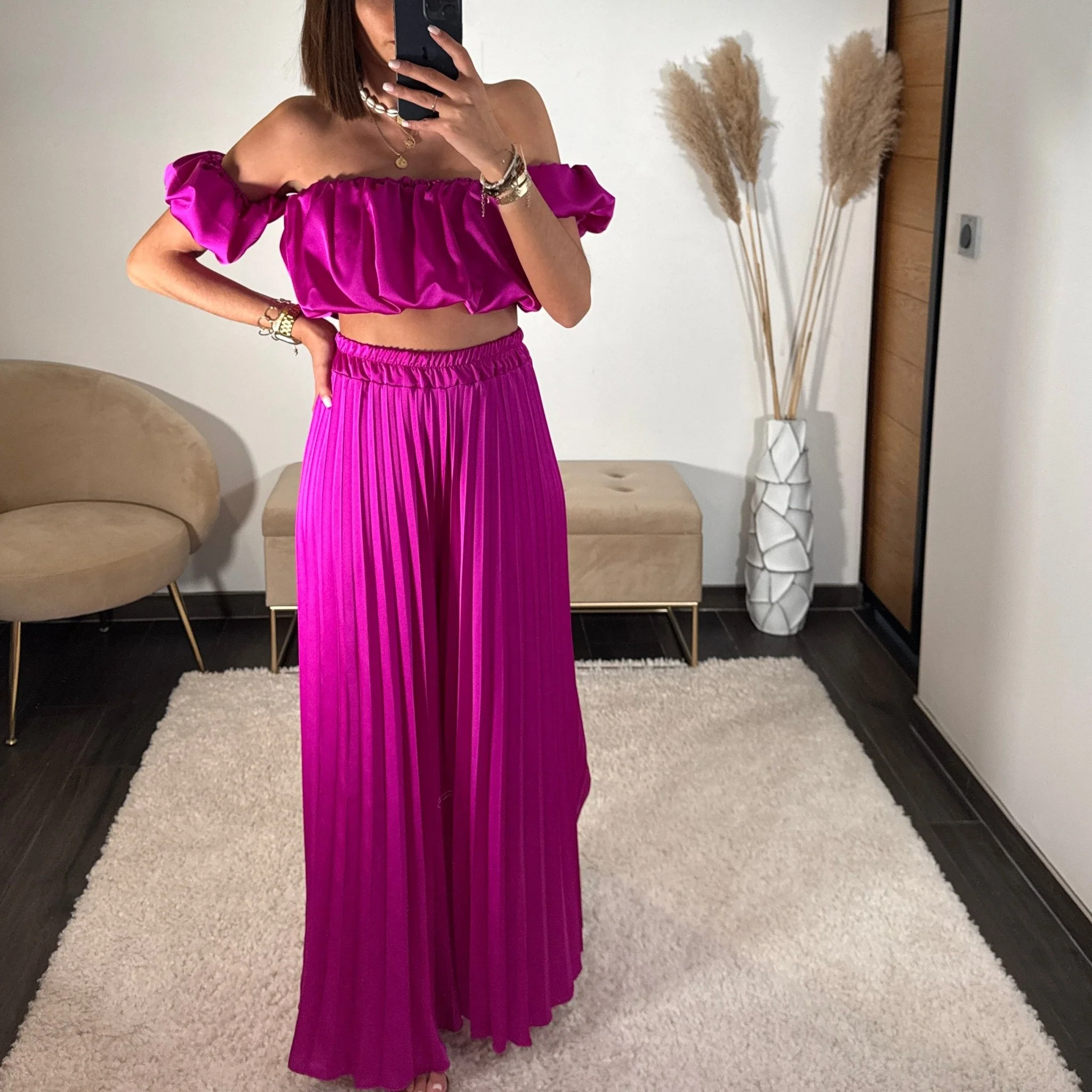 ENSEMBLE SATIN FUCHSIA JOYCE - Image 4