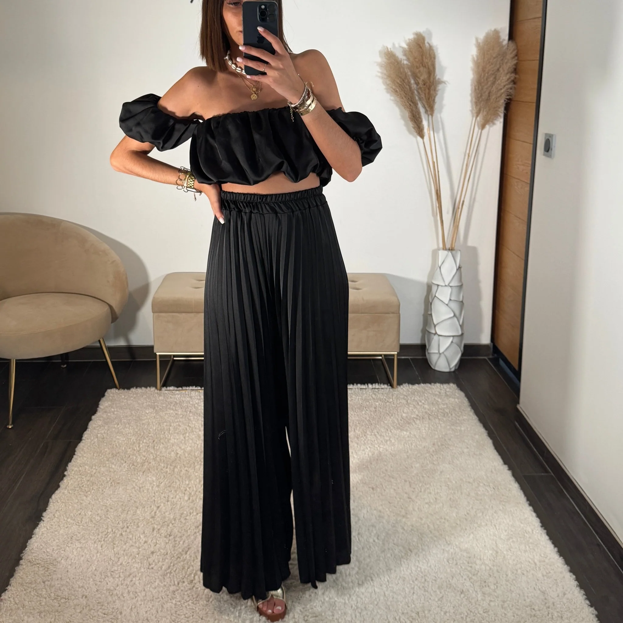 ENSEMBLE SATIN NOIR JOYCE