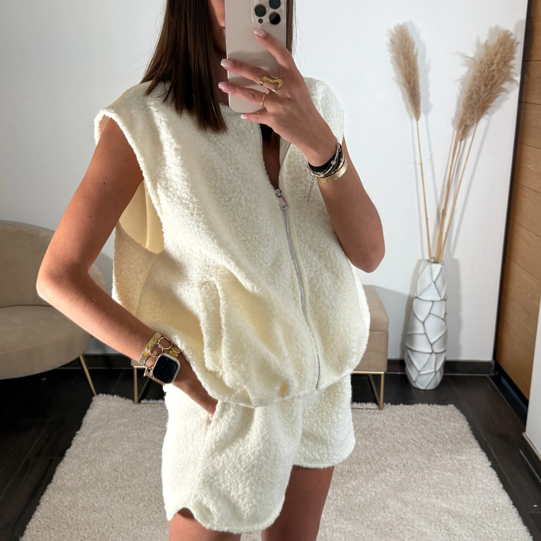 ENSEMBLE SHORT + HAUT MOUTON BLANC - Image 2