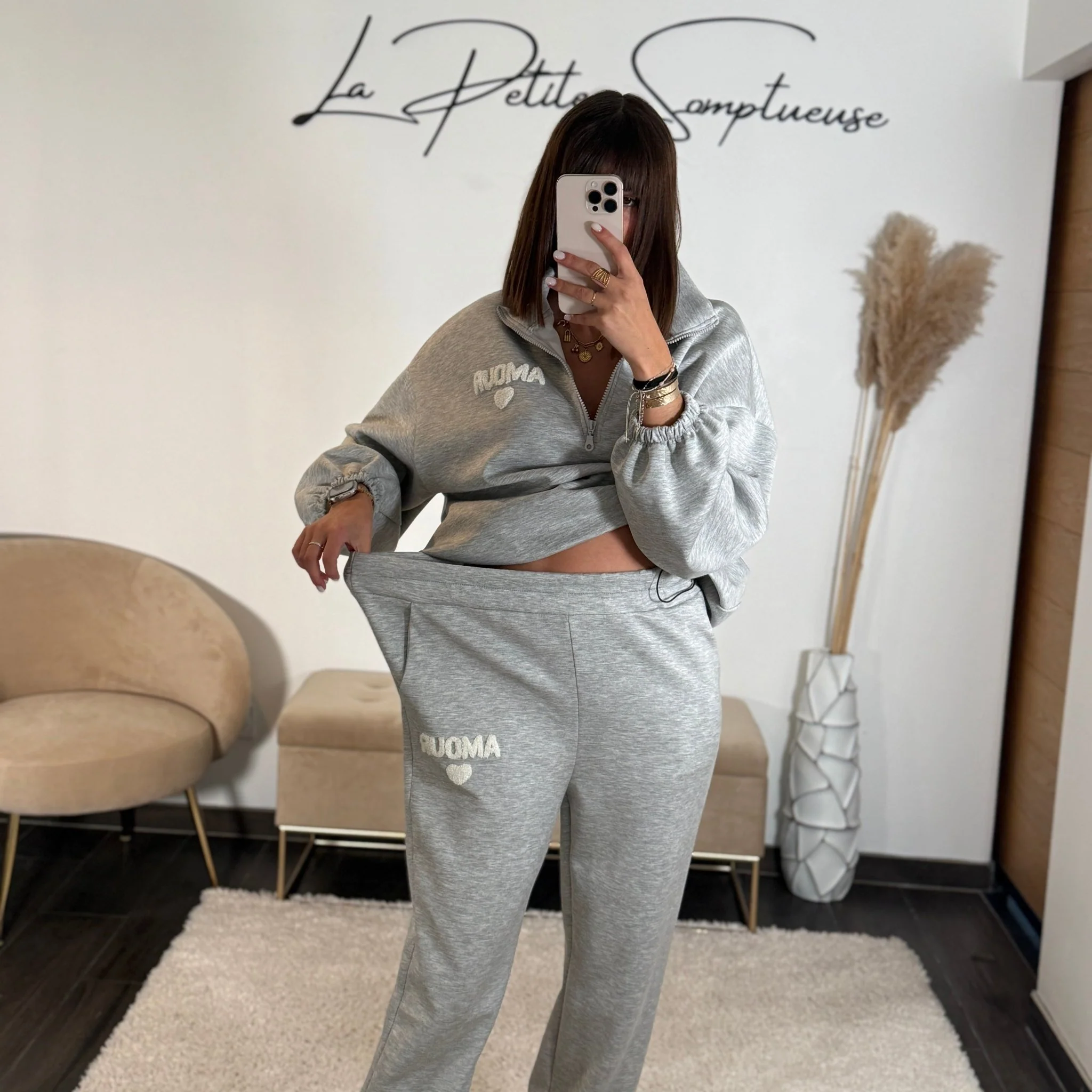 ENSEMBLE SURVETEMENT AMOUR GRIS - Image 7