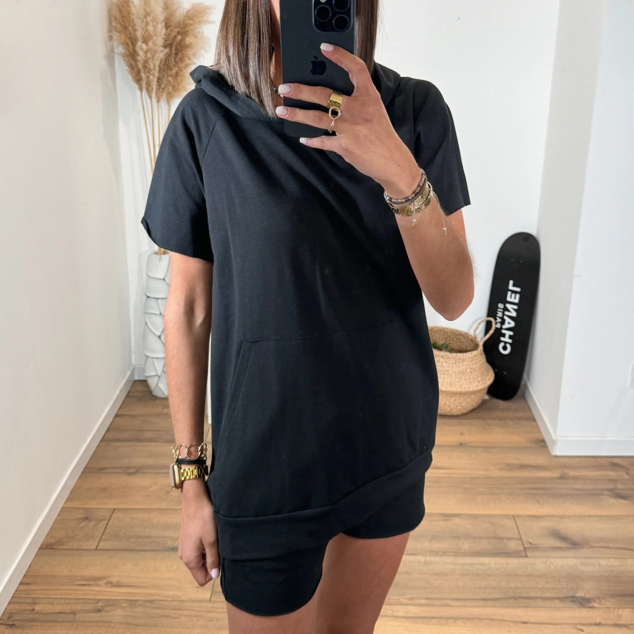 ENSEMBLE SWEAT + SHORT NOIR - Image 4
