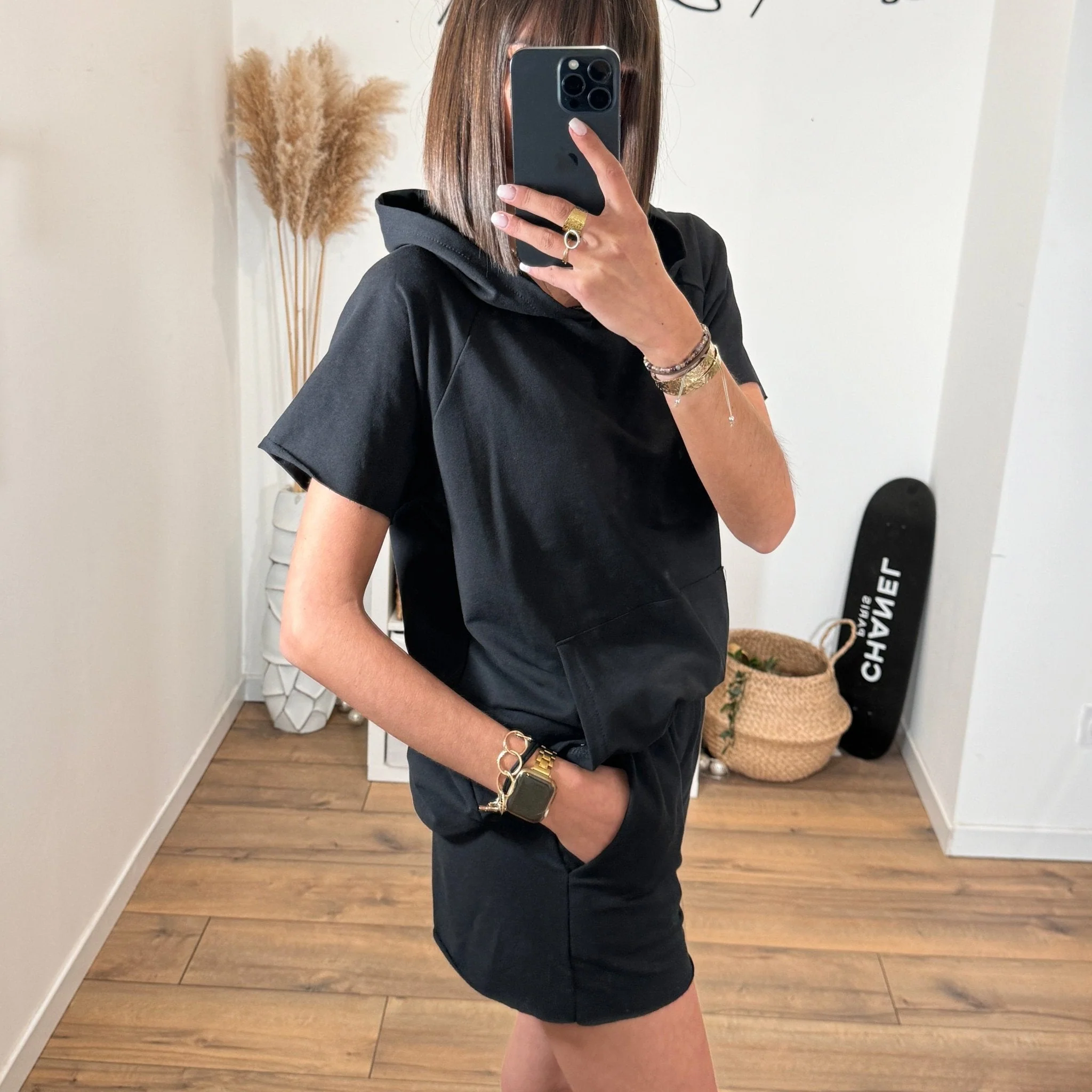 ENSEMBLE SWEAT + SHORT NOIR - Image 5