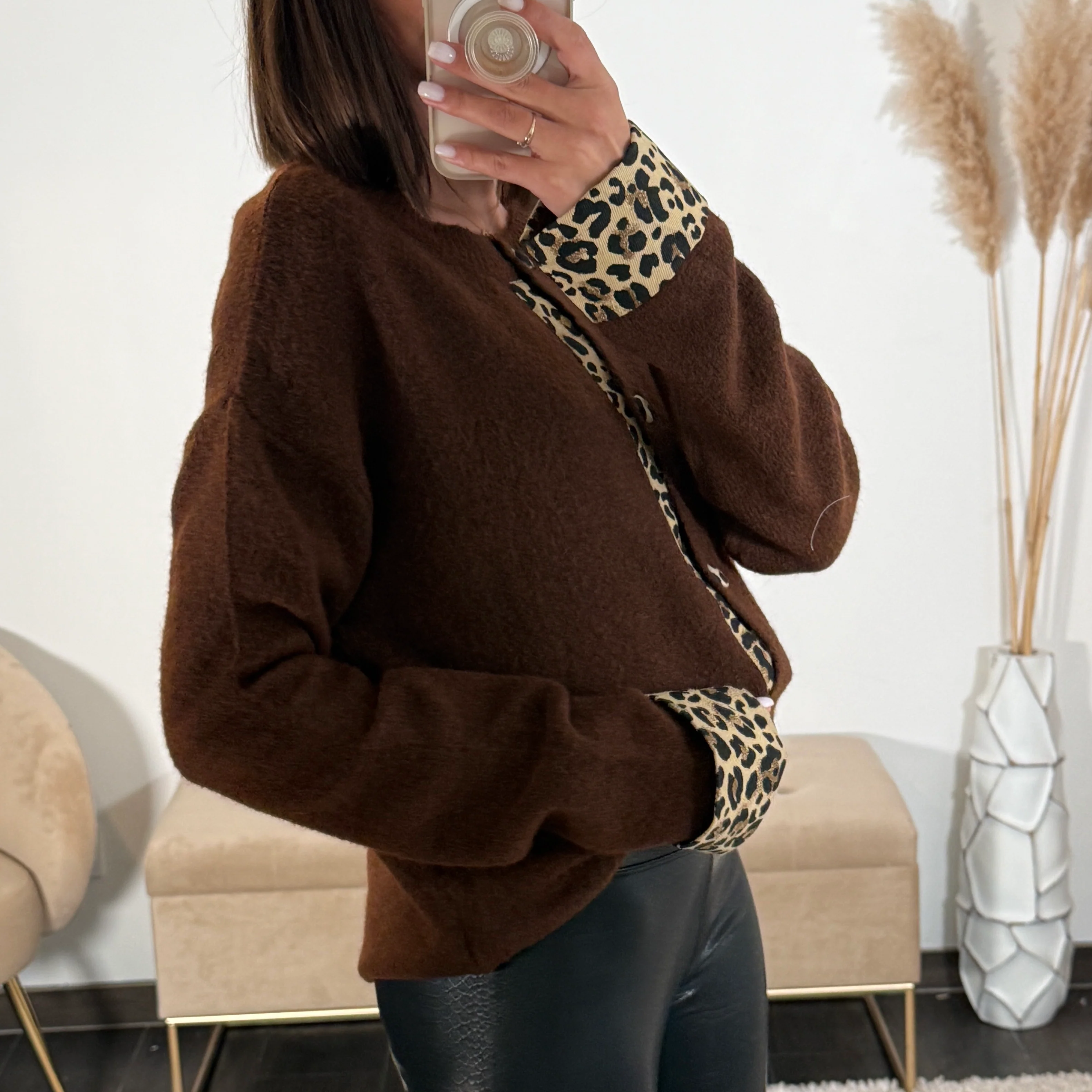 GILET BORDURE LEOPARD EDGAR - Image 2