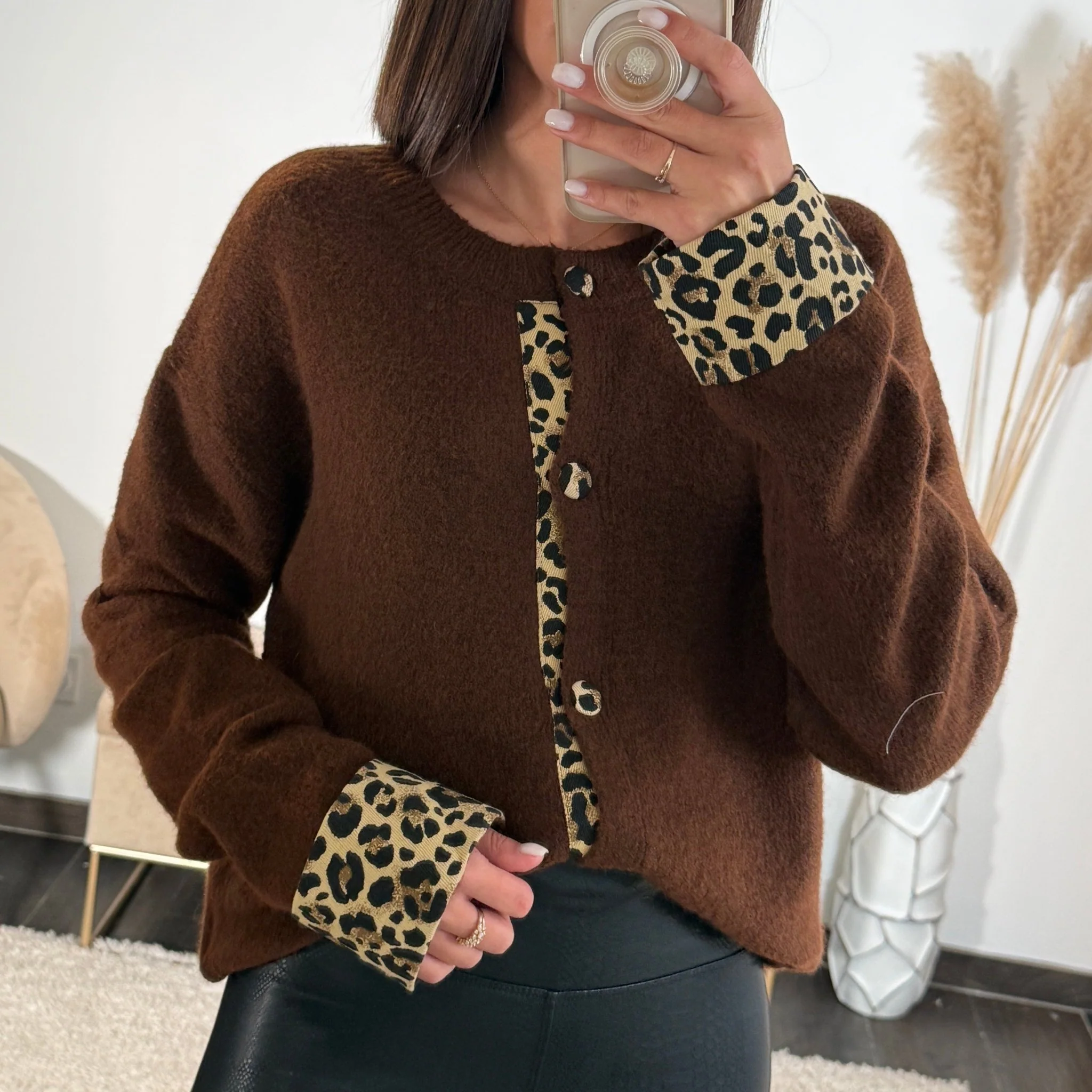 GILET BORDURE LEOPARD EDGAR - Image 3
