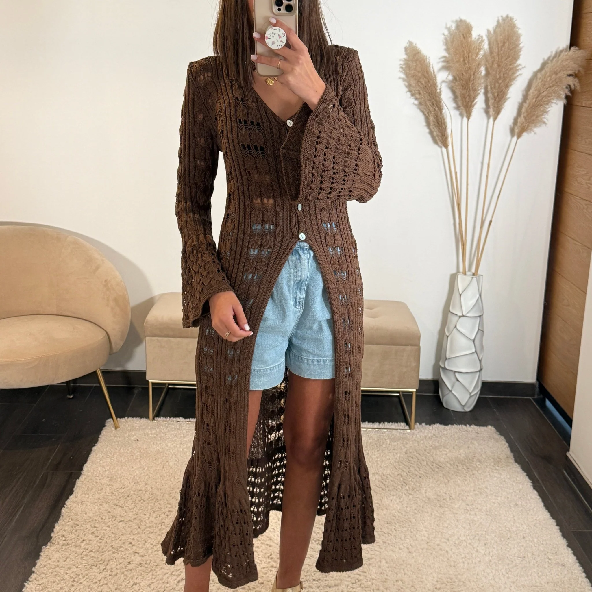 GILET LONG CHOCO