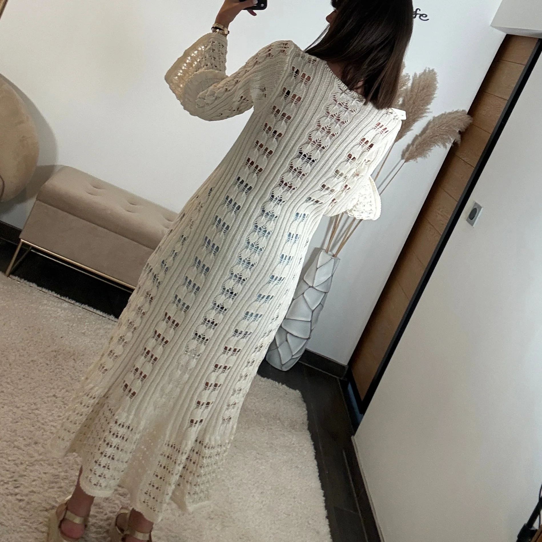 GILET LONG ECRU - Image 2