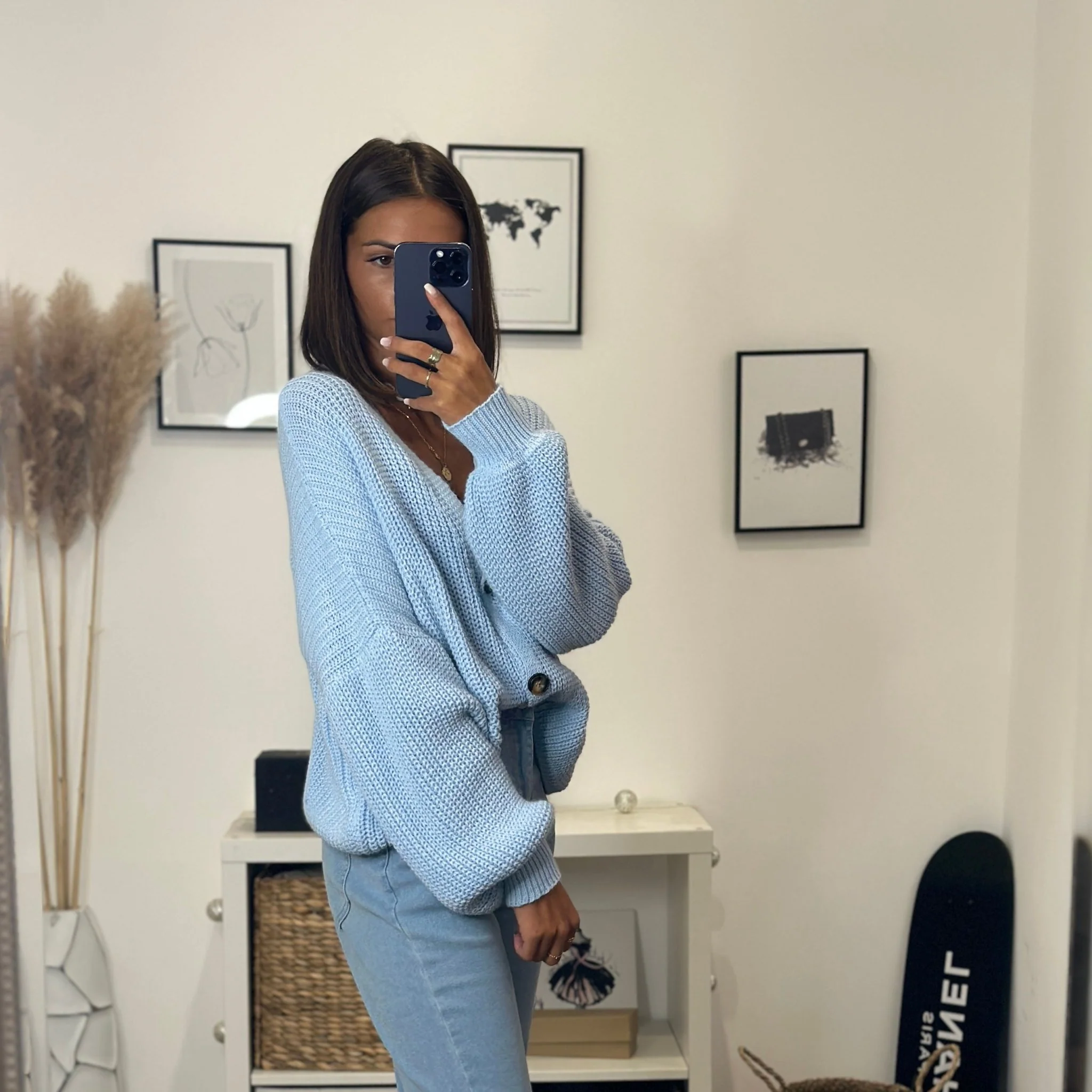 GILET MAILLE BABY BLUE - Image 2