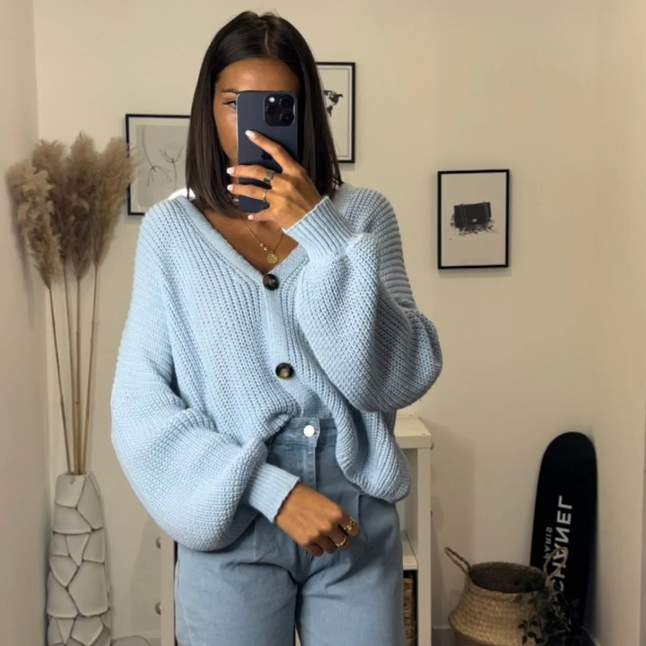 GILET MAILLE BABY BLUE - Image 3