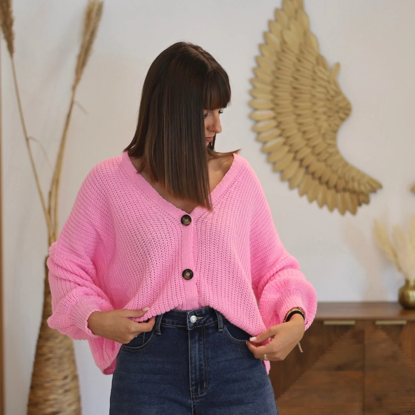 GILET MAILLE BABY ROSE - Image 2