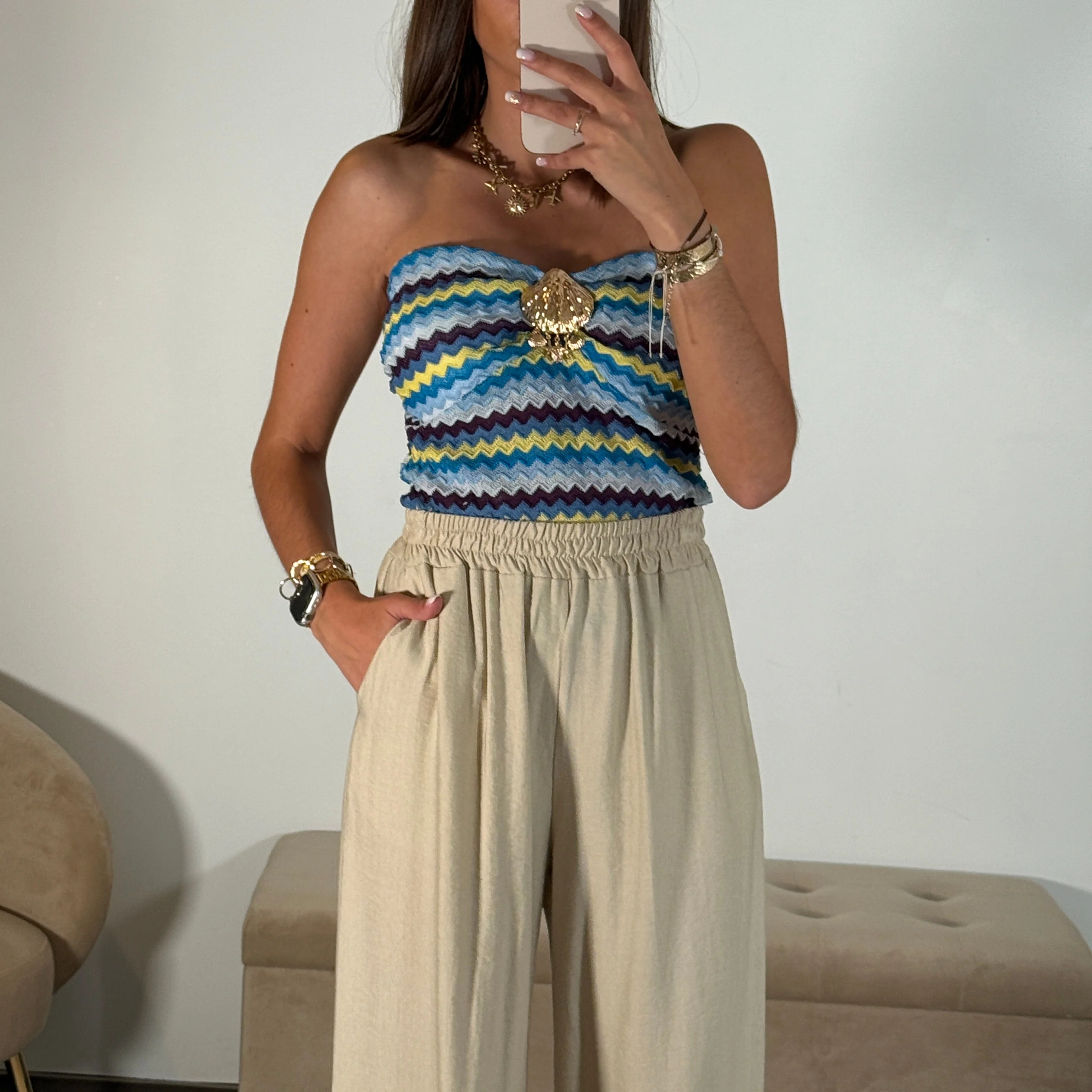 HAUT CROCHET COQUILLAGE BLEU - Image 3