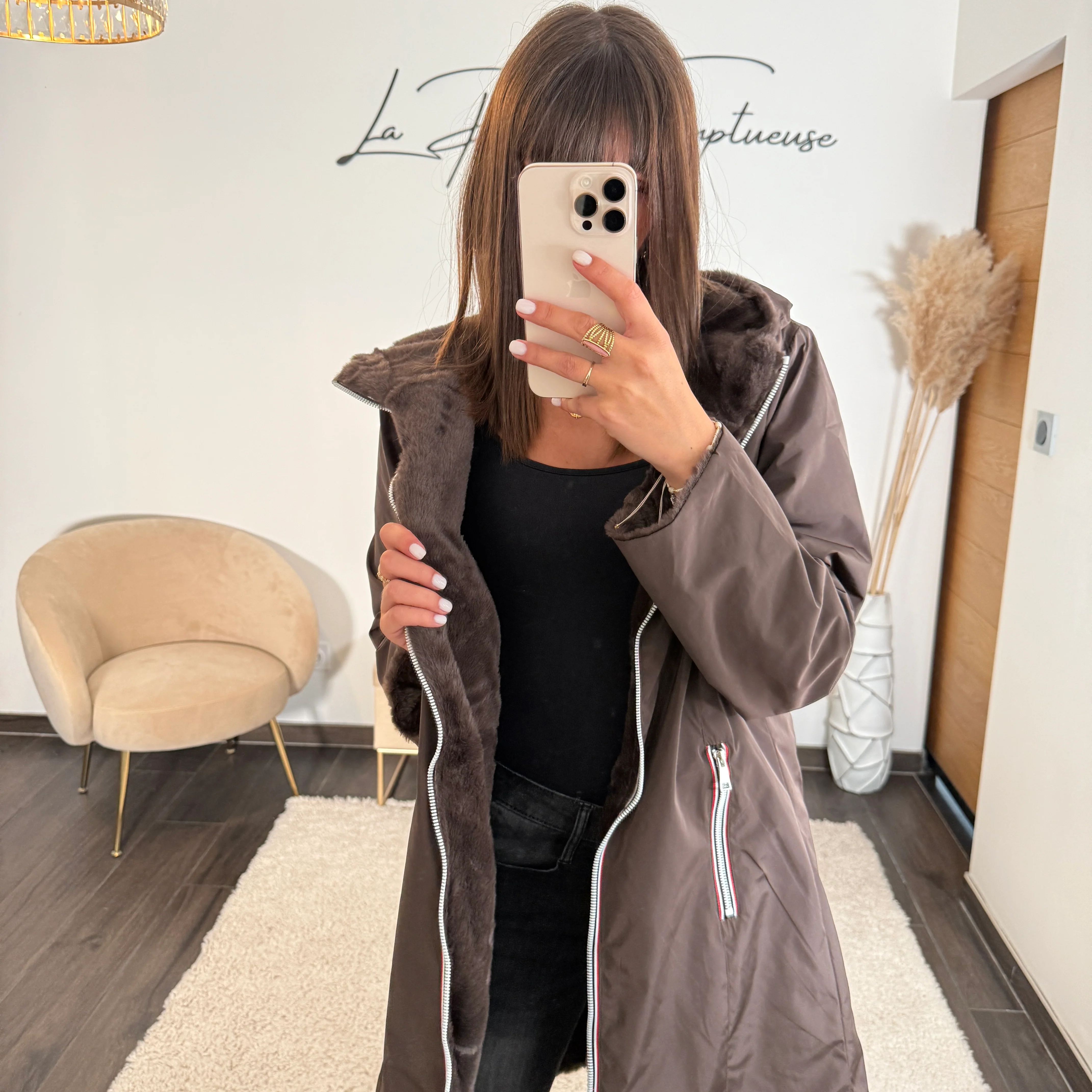 IMPERMEABLE REVERSIBLE POLAIRE CHOCO - Image 2