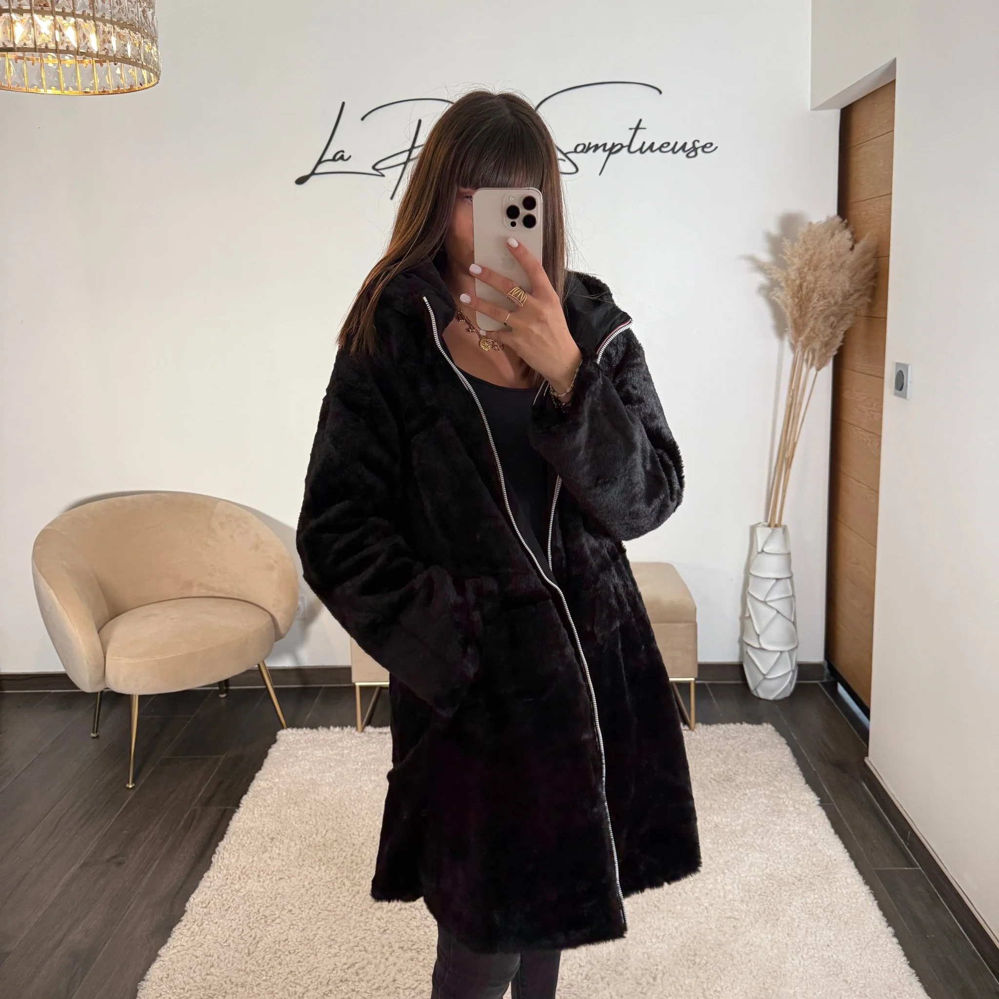 IMPERMEABLE REVERSIBLE POLAIRE NOIR - Image 4