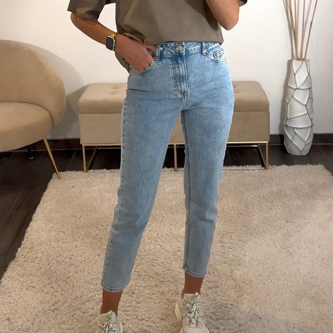 JEAN MOM BLEU ANTOINE