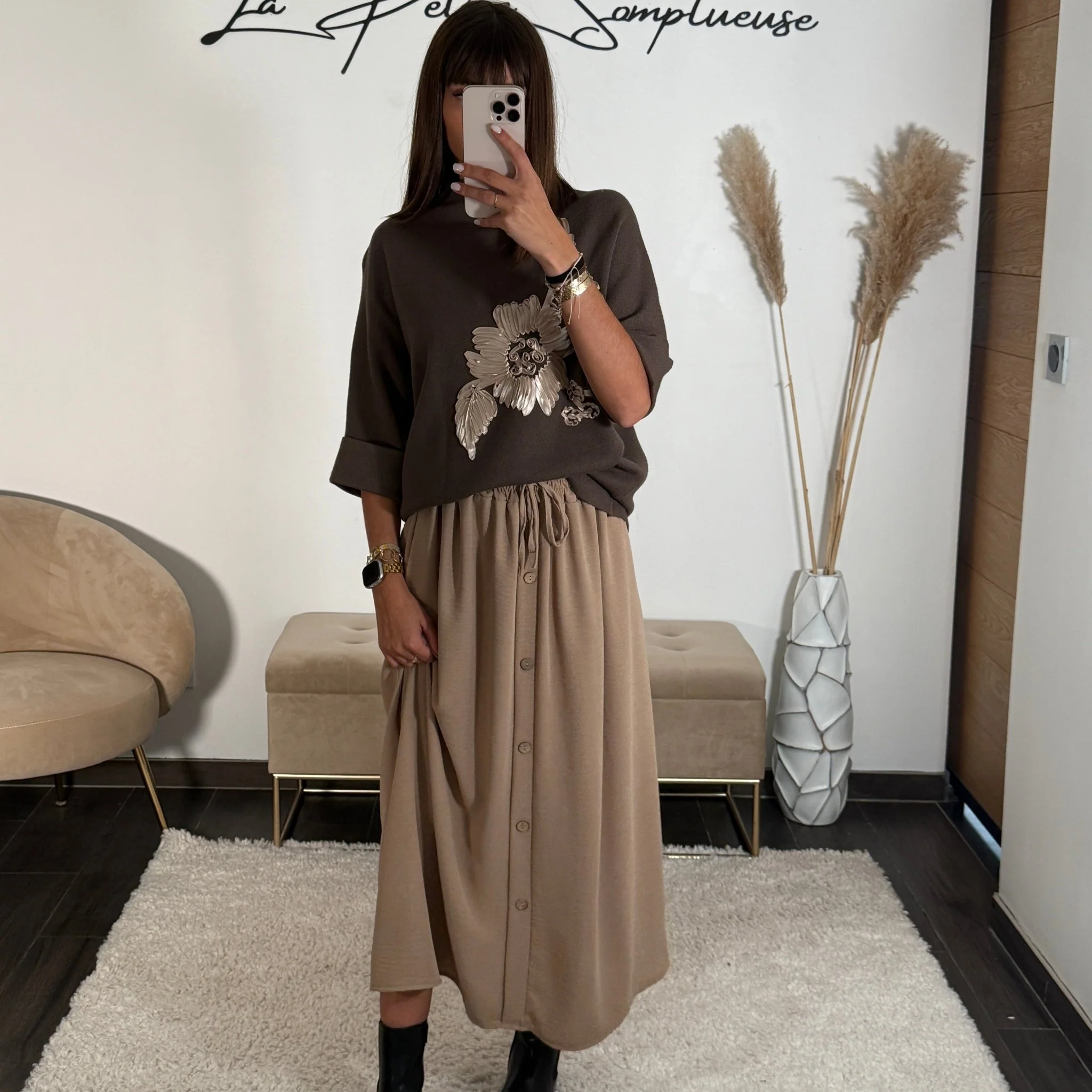 JUPE BEIGE ANASTIA - Image 2