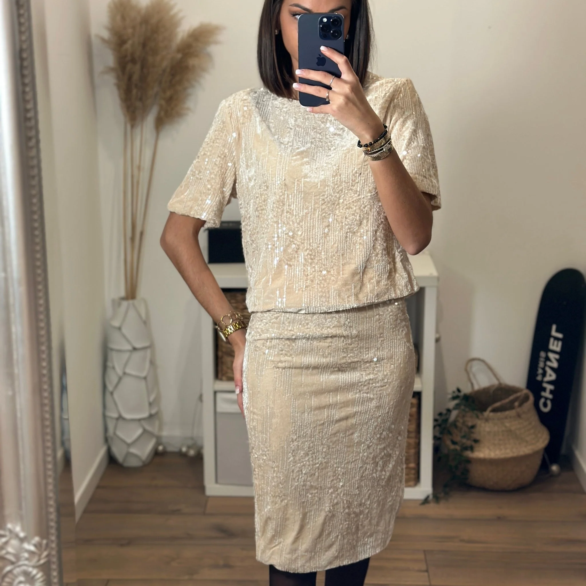 JUPE BEIGE ASSIA