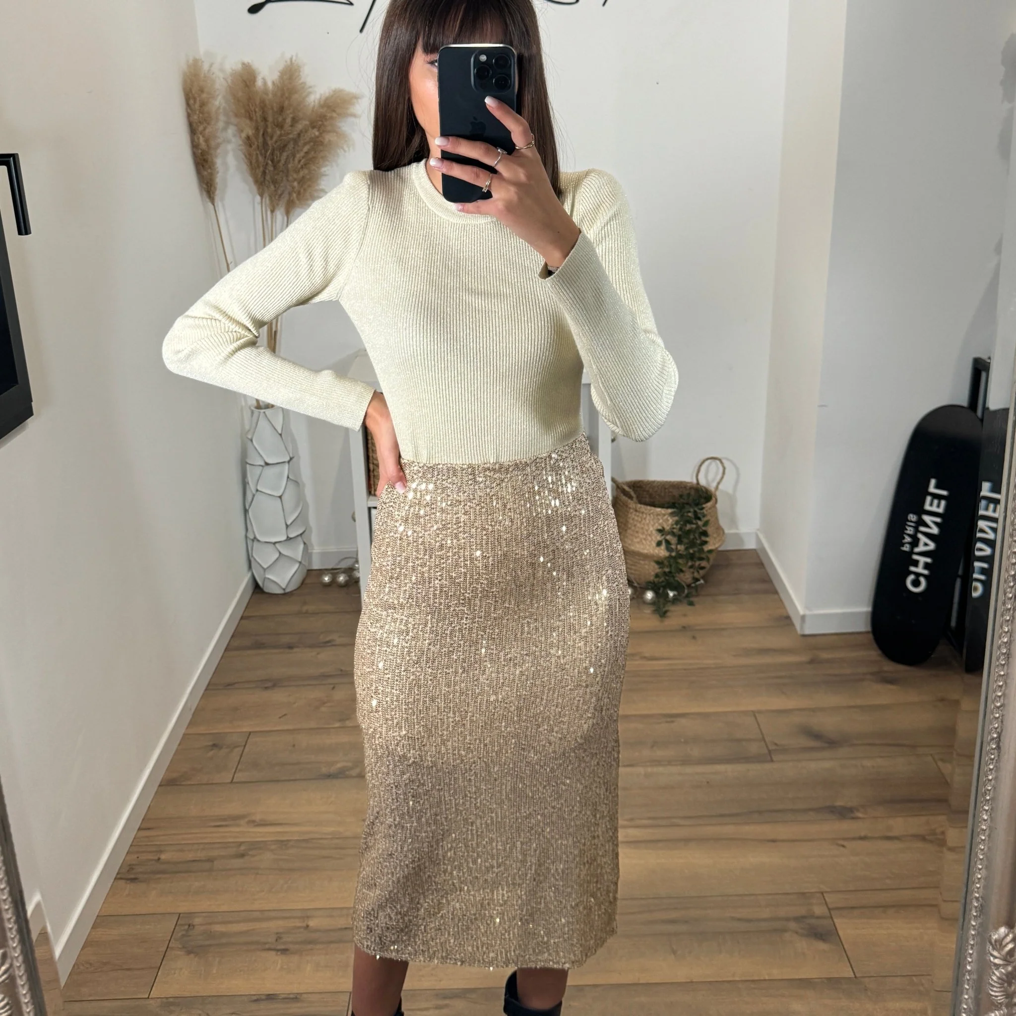 JUPE DOREE SEQUINS LARA